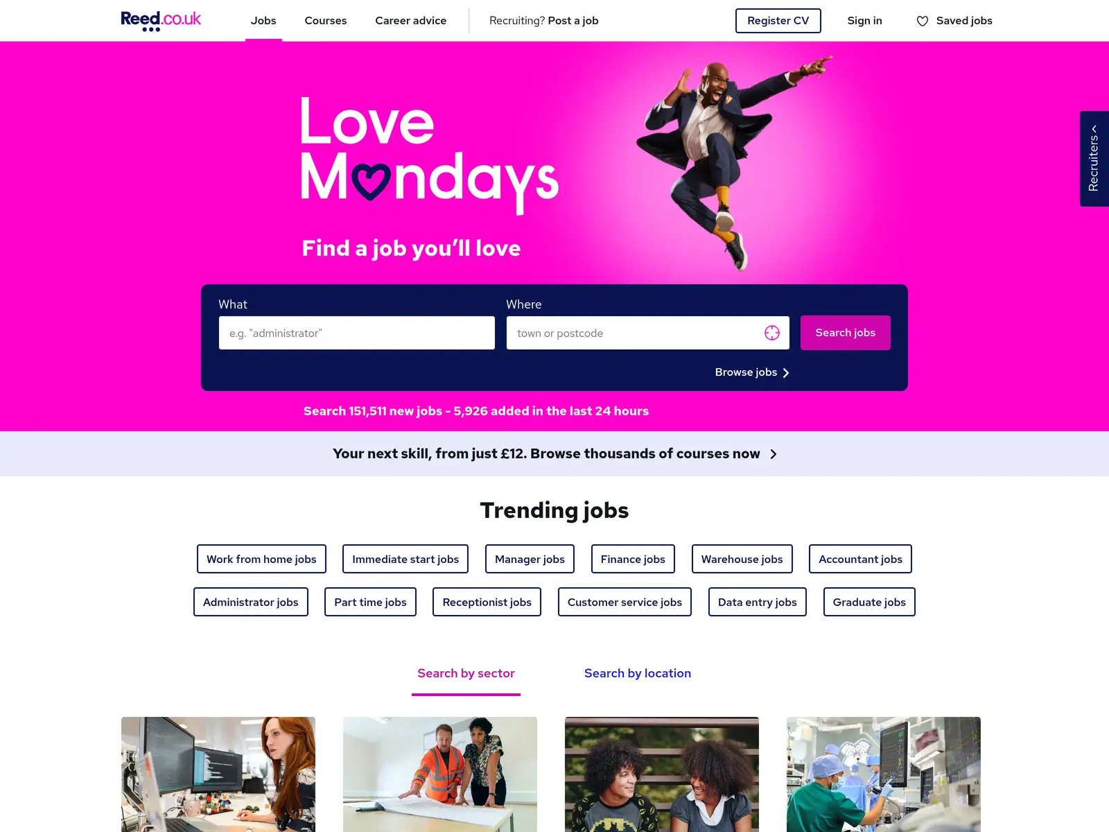 Screenshot of Reed.co.uk