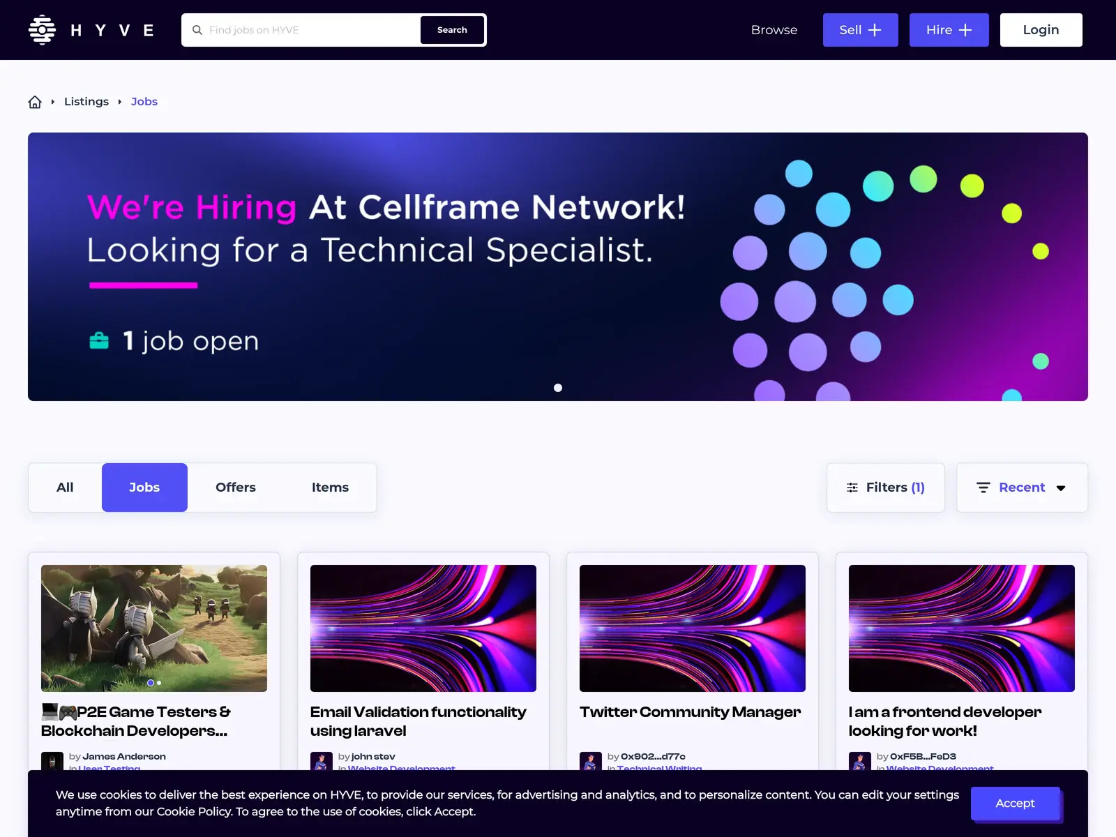 Screenshot of Hyve