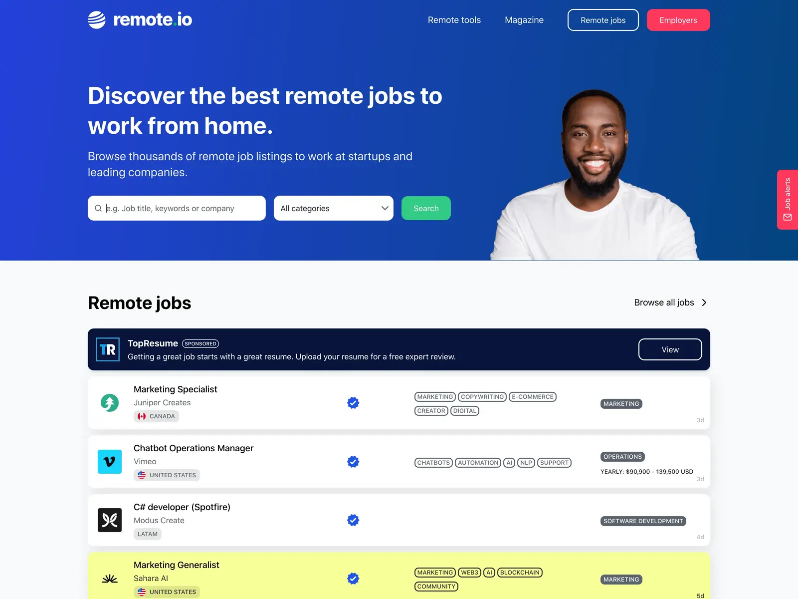 Screenshot of Remote.io
