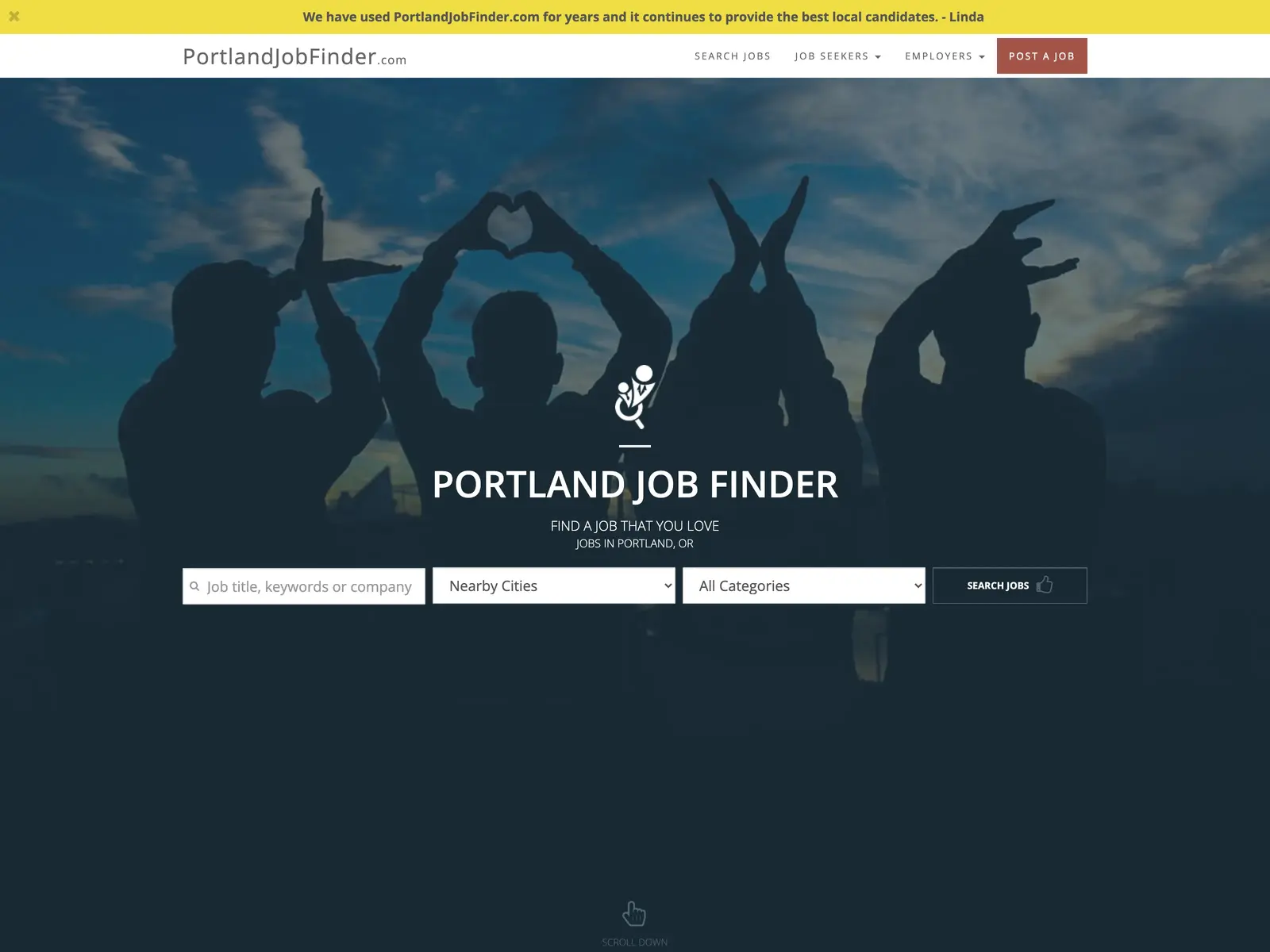 Screenshot of PortlandJobFinder.com