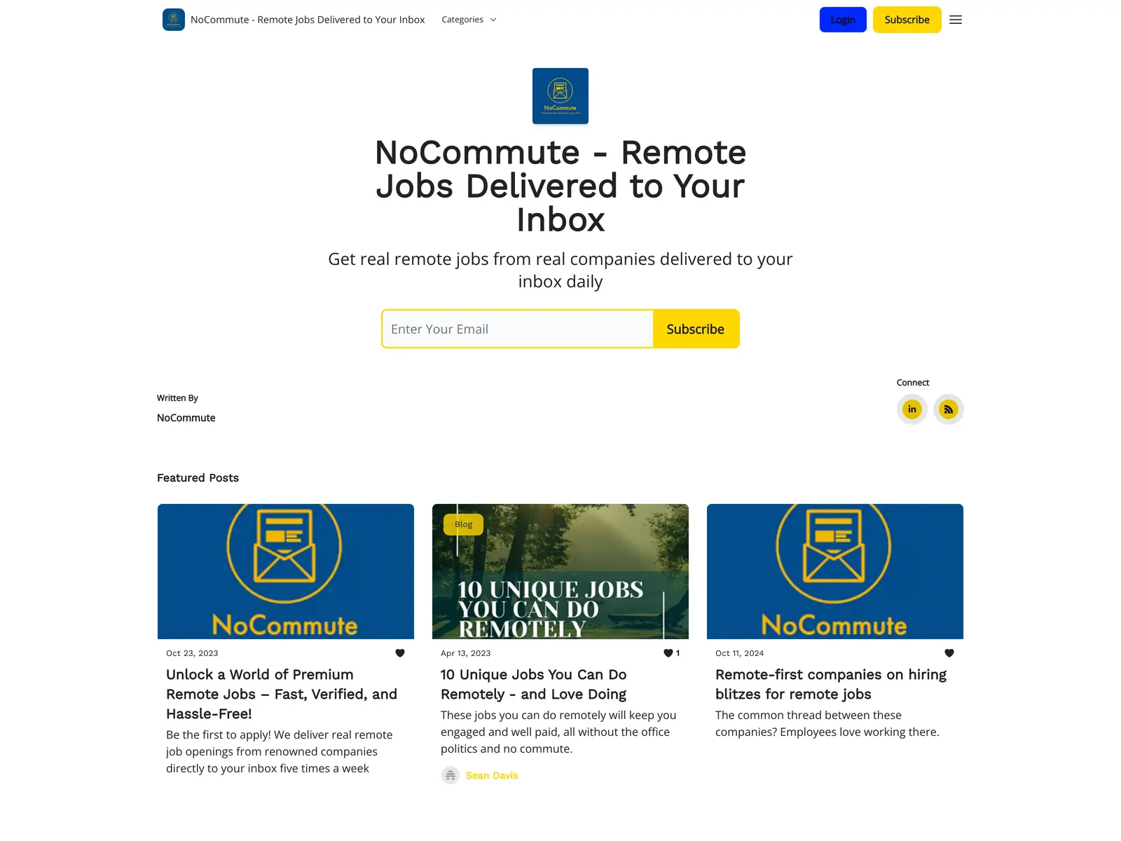 Screenshot of No Commute Job
