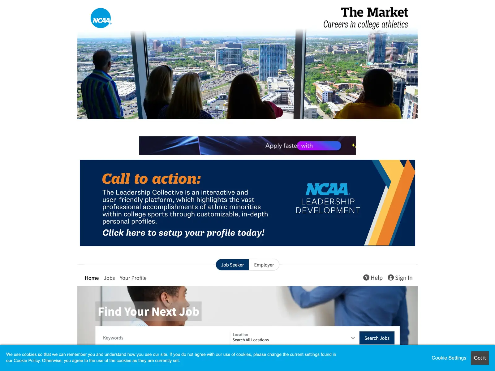 Screenshot of NCAA Market