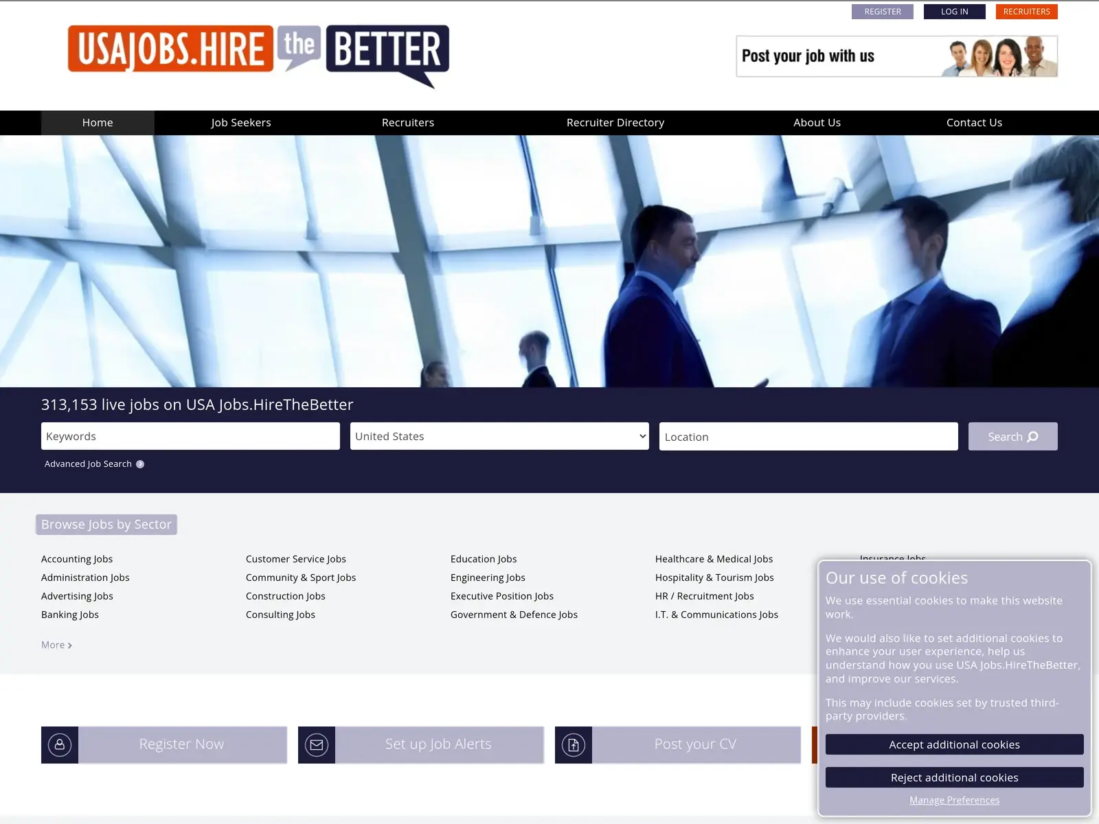 Screenshot of USA Jobs.HireTheBetter