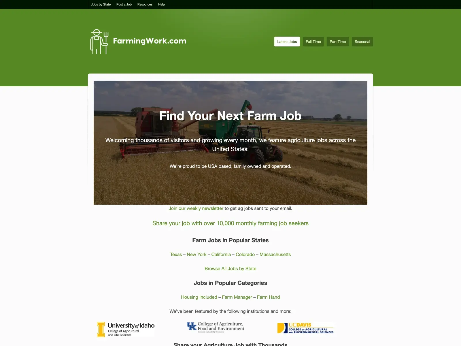 Screenshot of FarmingWork