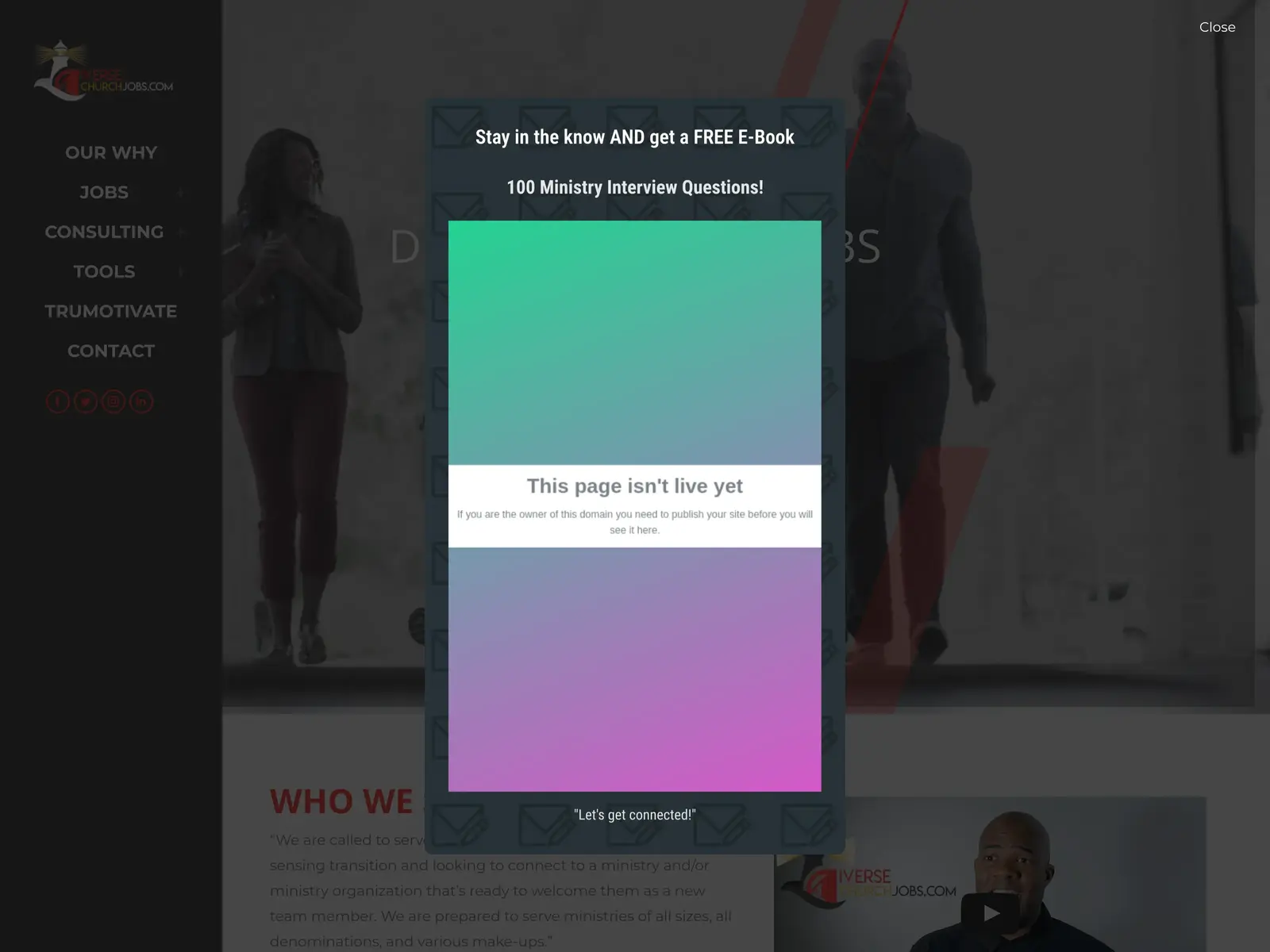 Screenshot of DiverseChurchJobs