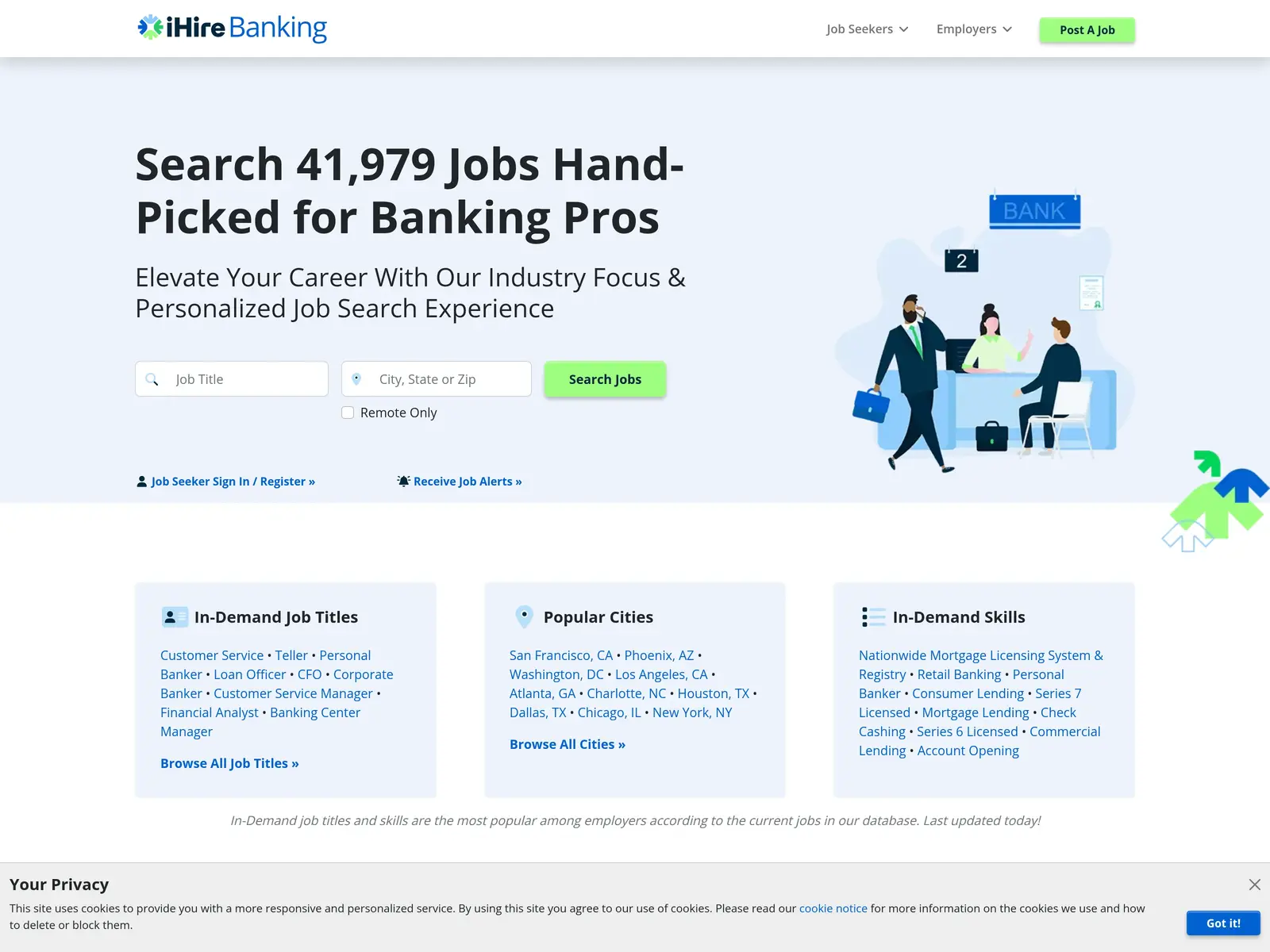 Screenshot of iHireBanking