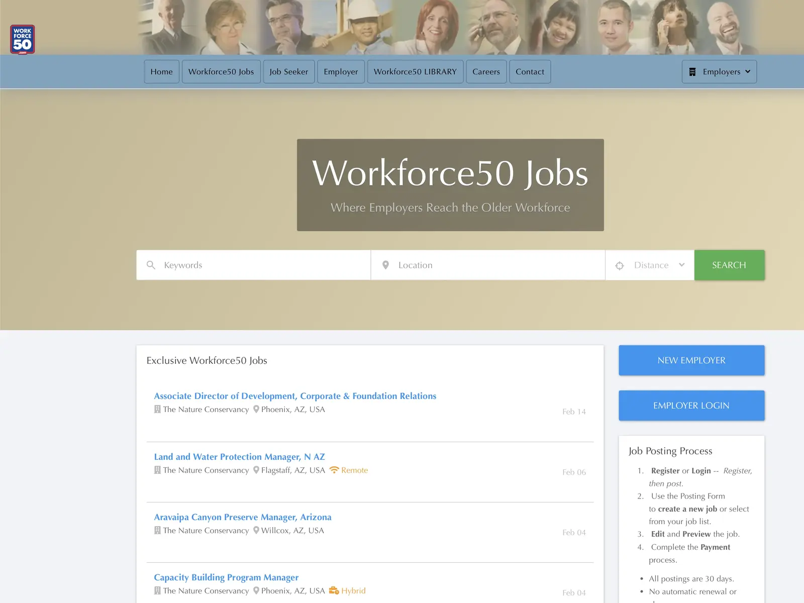 Screenshot of Workforce50.com