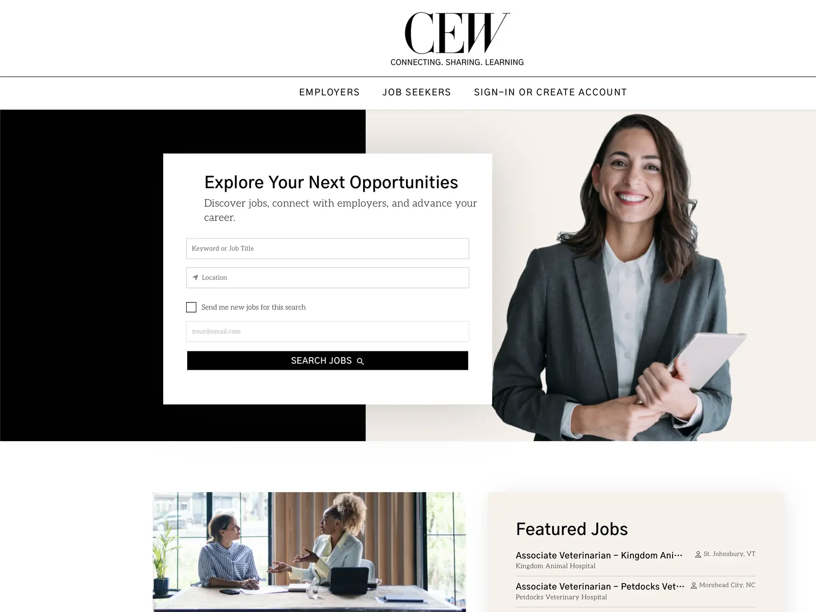 Screenshot of CEW Careers