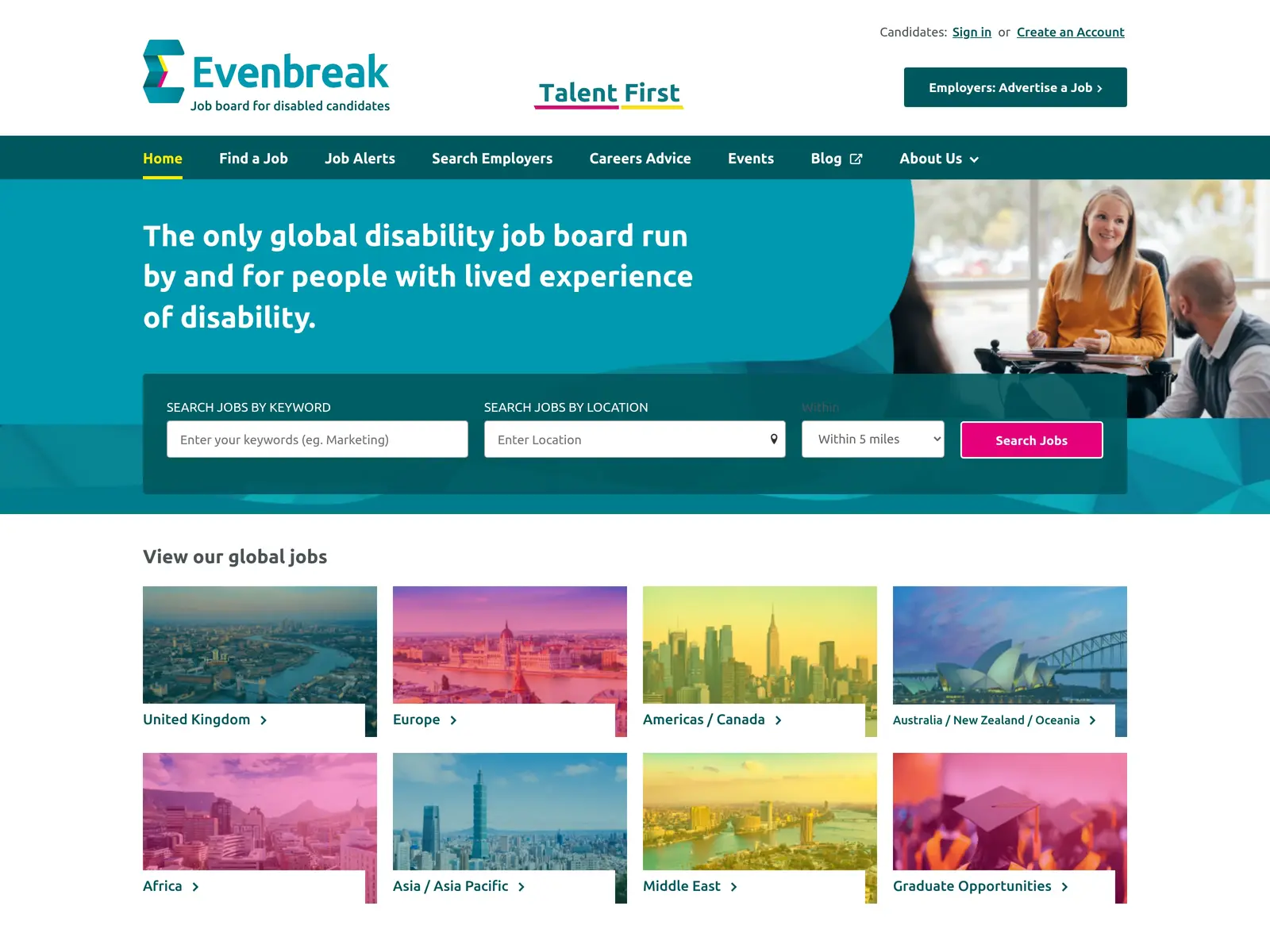 Screenshot of Evenbreak