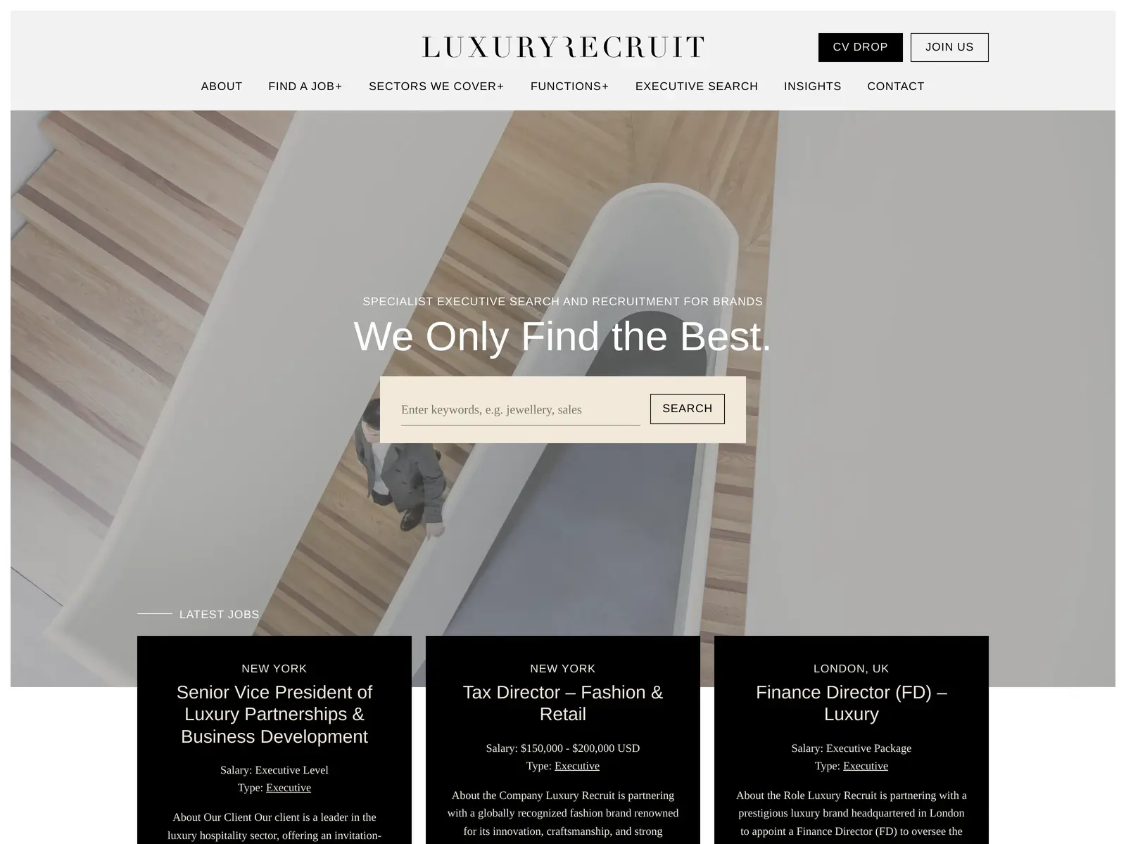 Screenshot of Luxury Recruit International