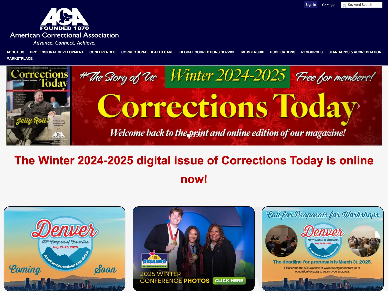 Screenshot of ACA Job Bank