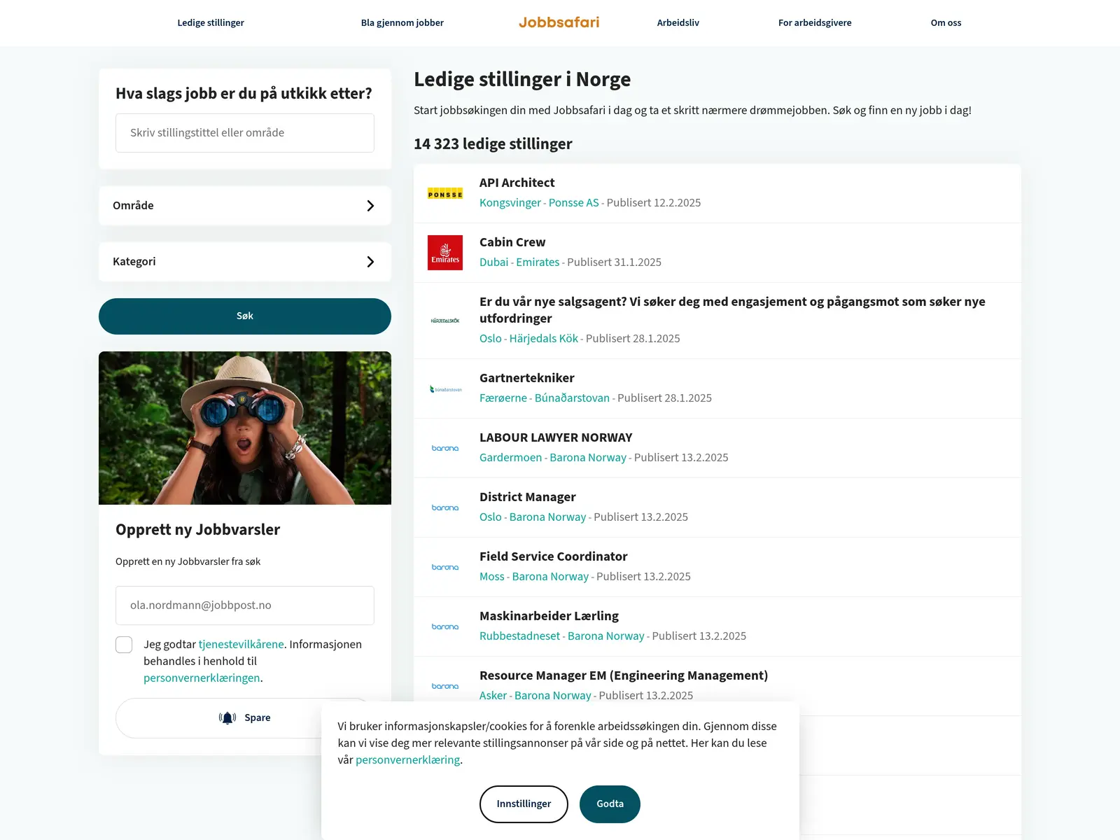 Screenshot of Jobbsafari