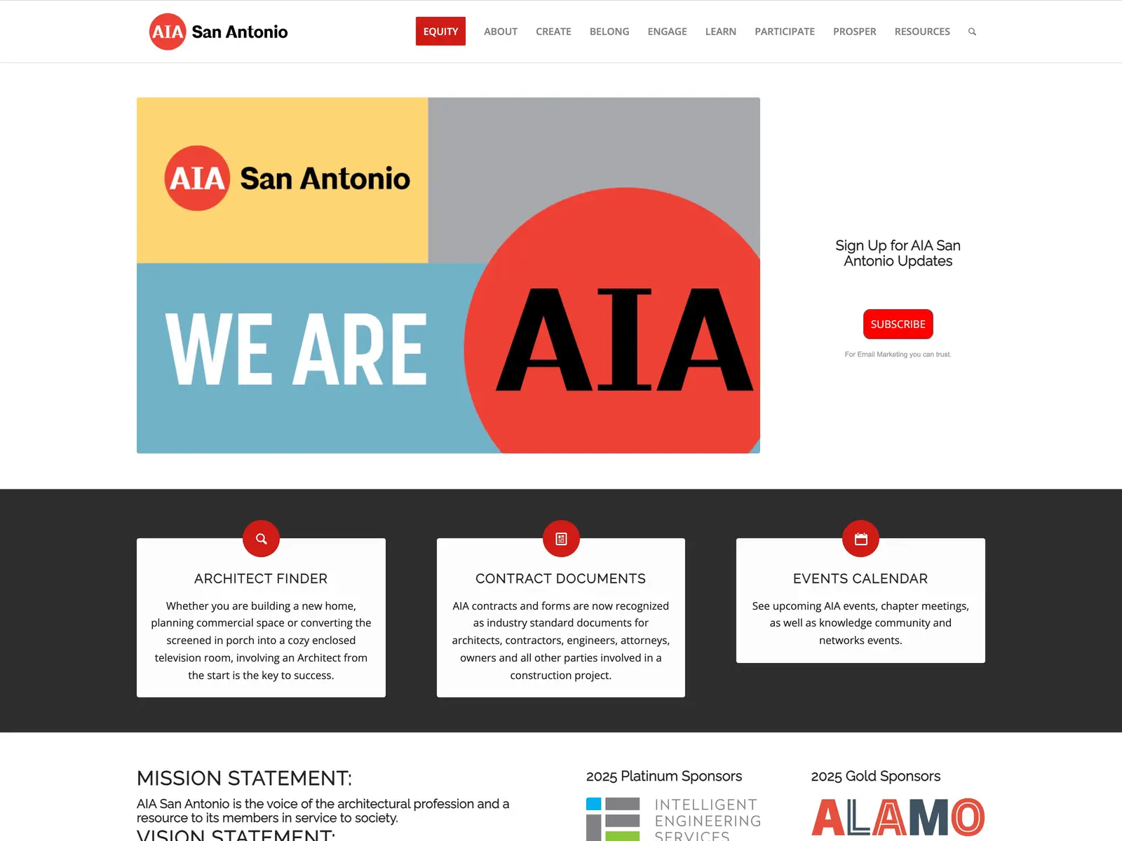 Screenshot of AIA San Antonio