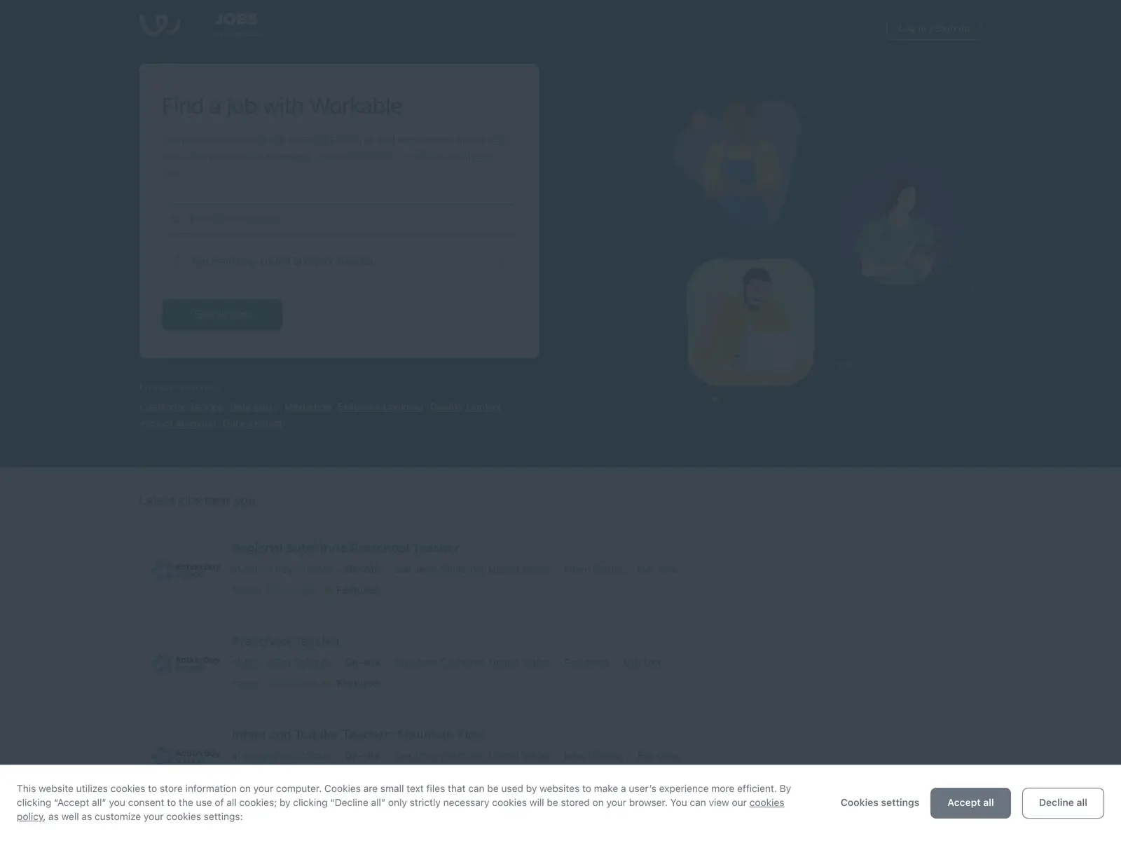 Screenshot of Jobs By Workable