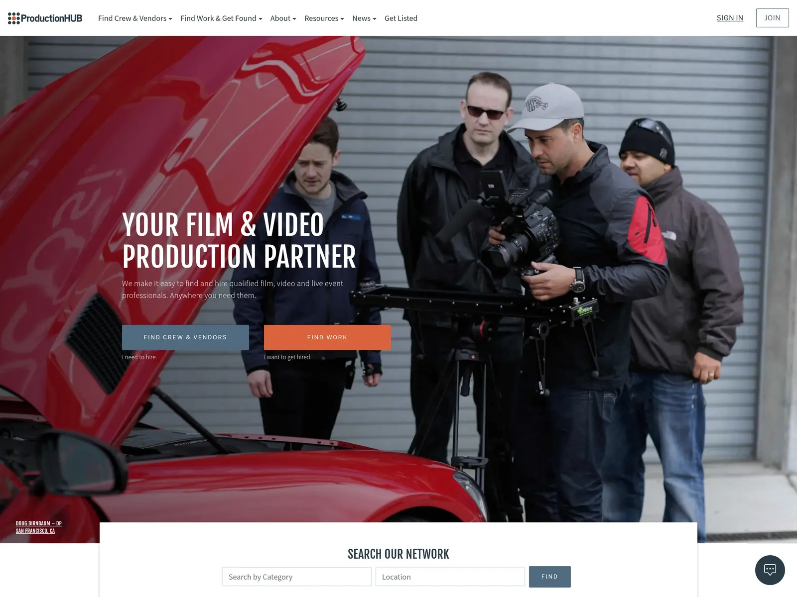 Screenshot of ProductionHUB