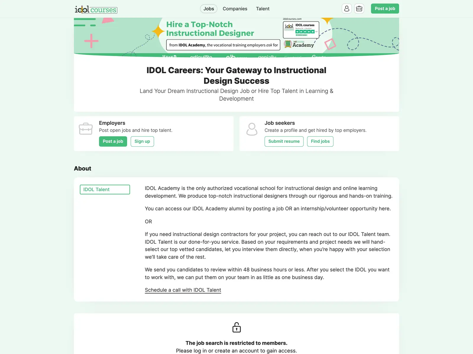 Screenshot of IDOL, LLC