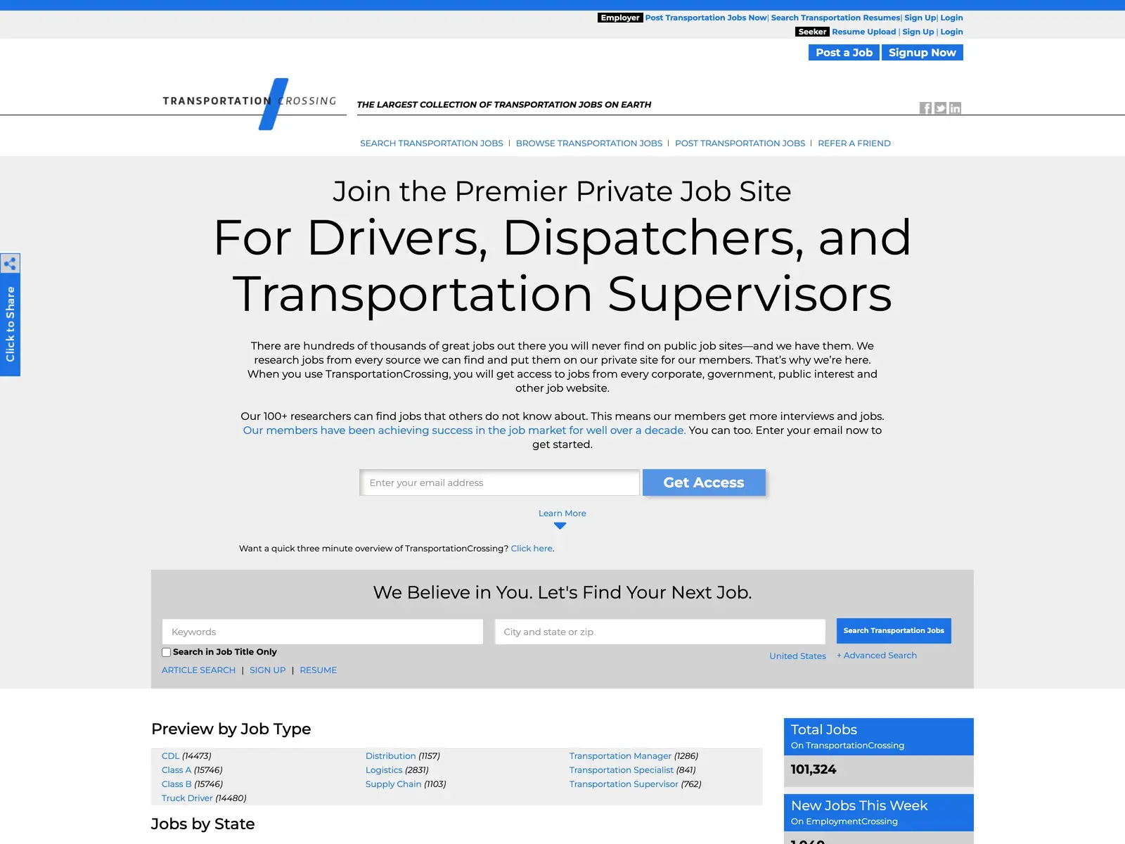 Screenshot of TransportationCrossing