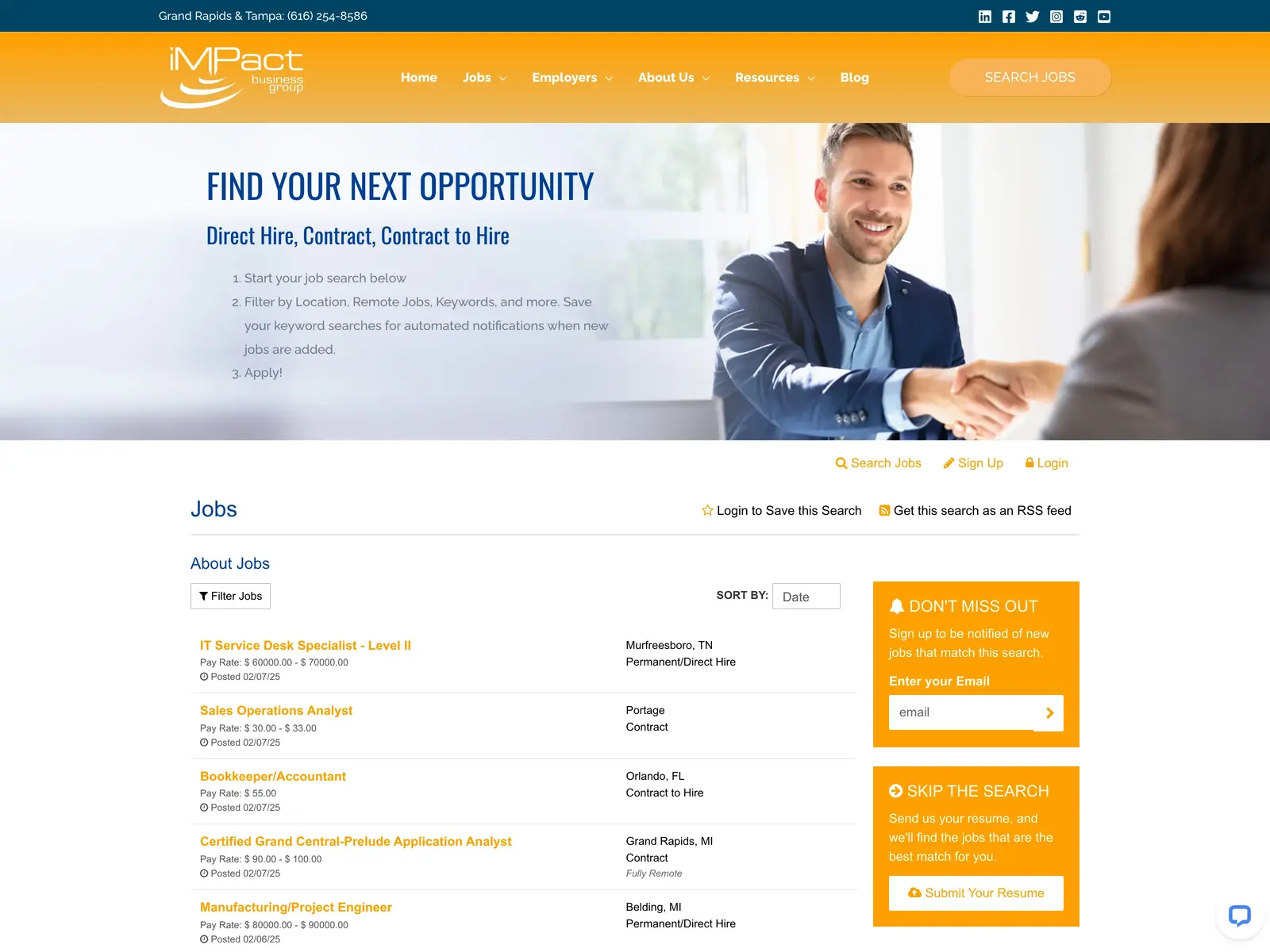 Screenshot of iMPact Business Group