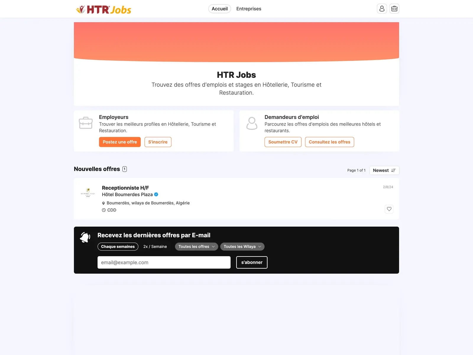 Screenshot of HTR Jobs