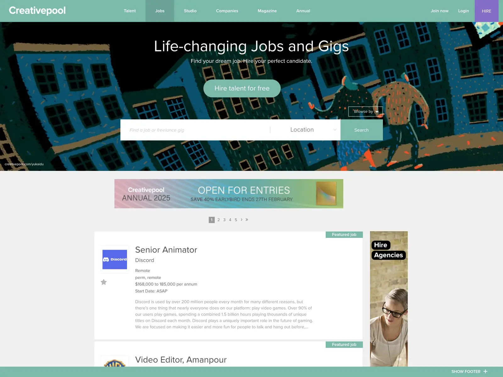 Screenshot of Creativepool