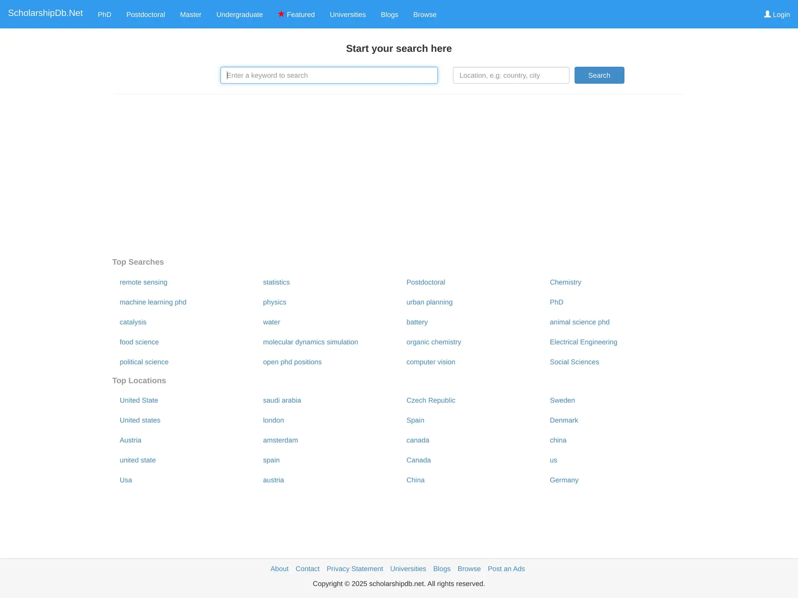 Screenshot of ScholarshipDb