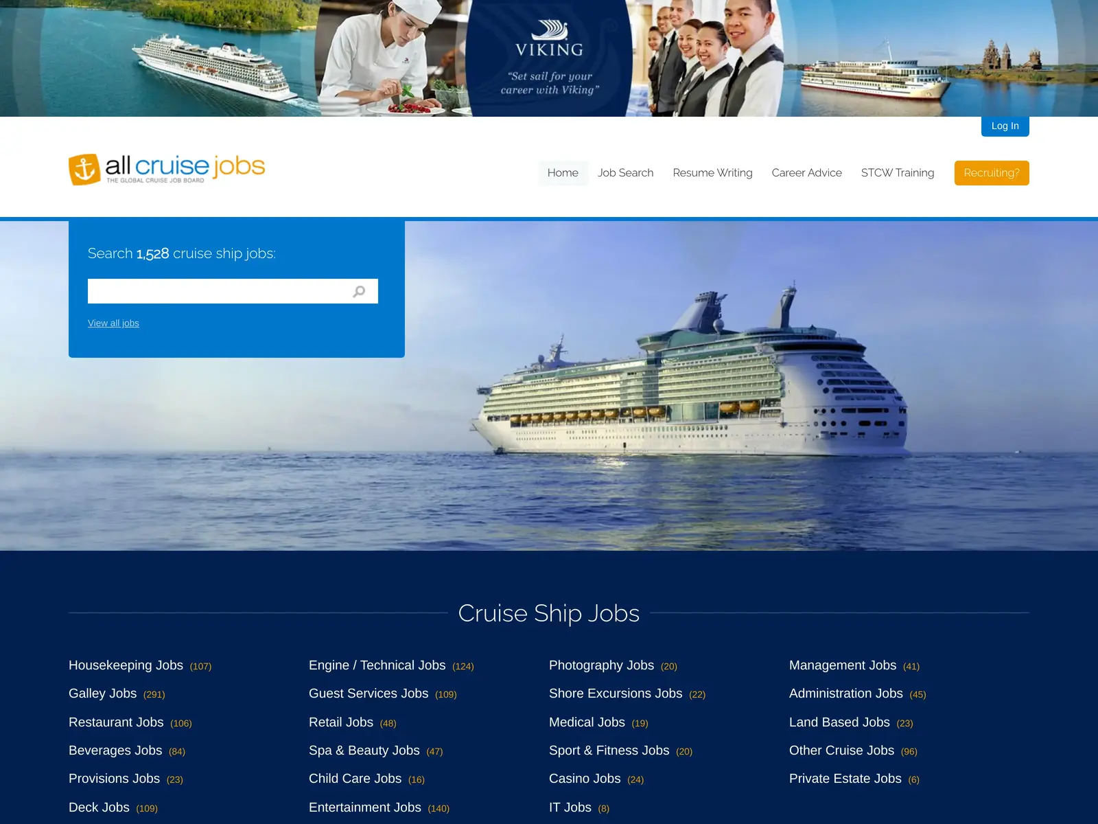 Screenshot of All Cruise Jobs