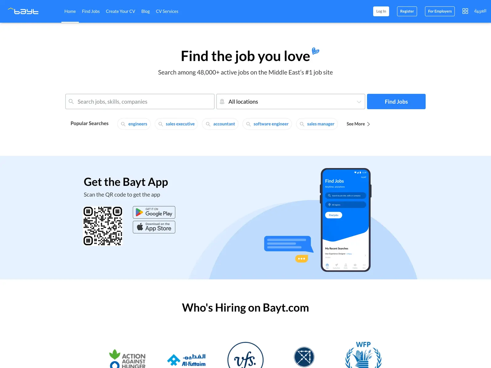 Screenshot of Bayt.com