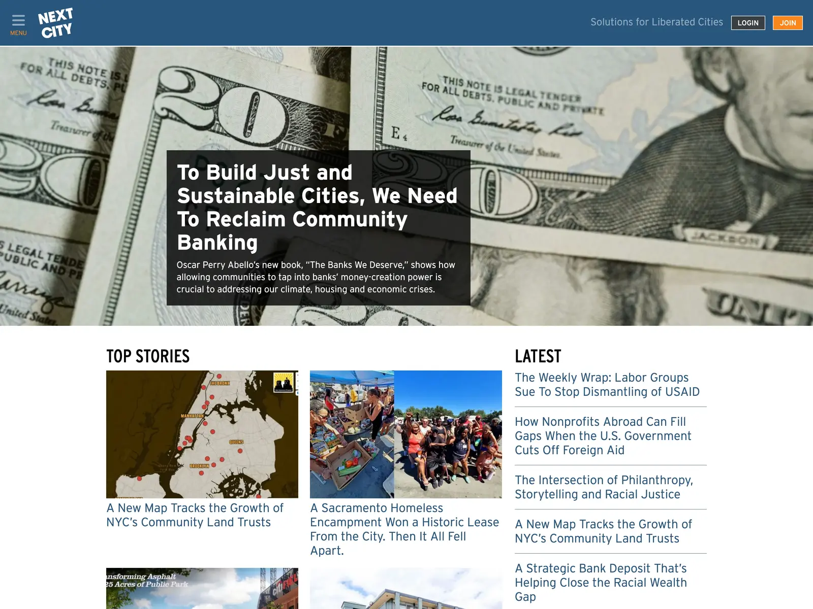 Screenshot of Next City Jobs