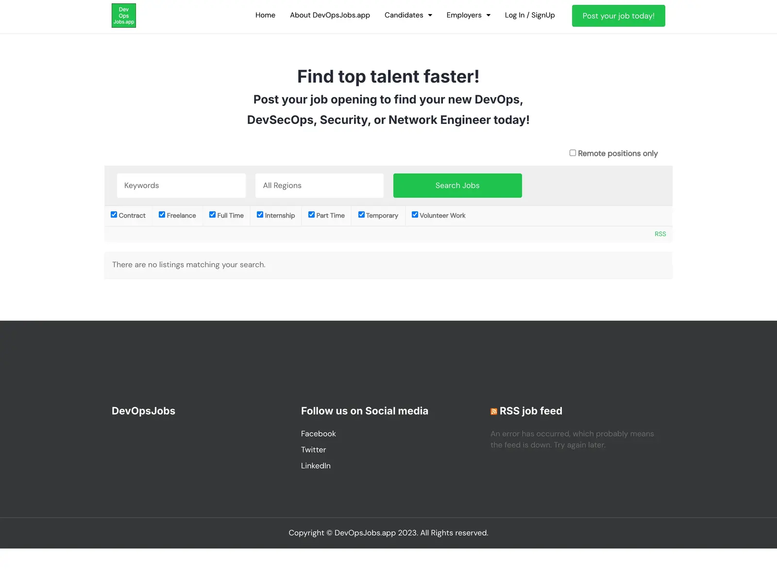 Screenshot of DevOpsJobs.app