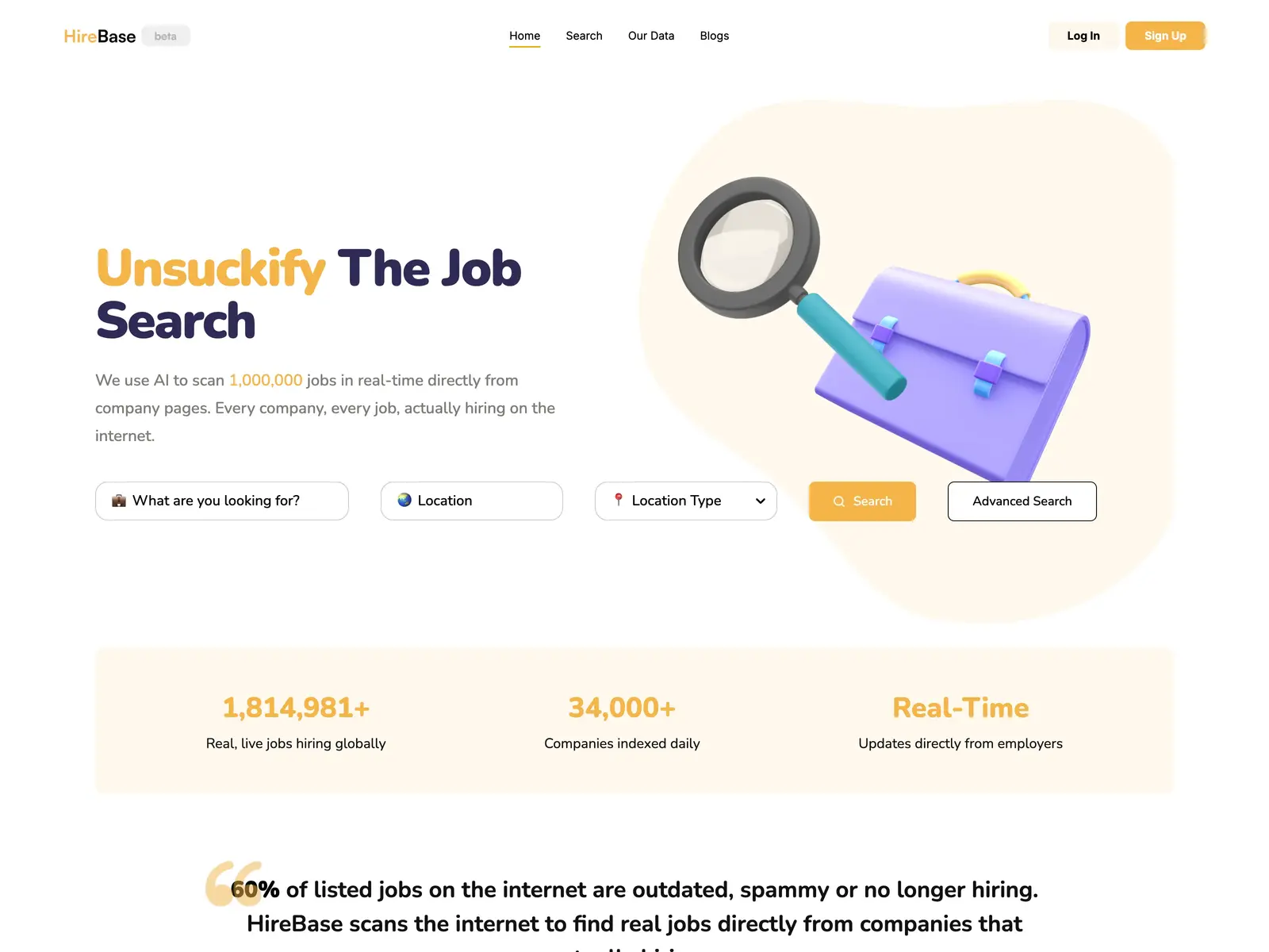 Screenshot of HireBase