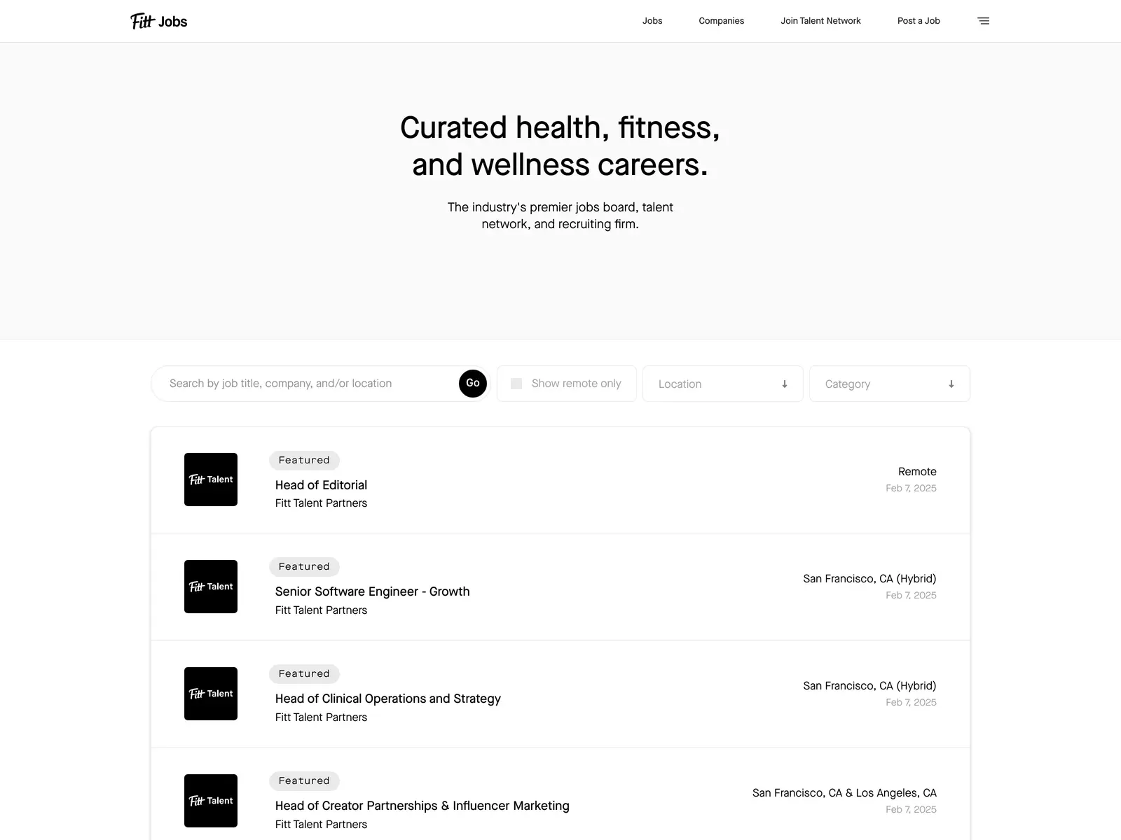 Screenshot of Fitt Jobs