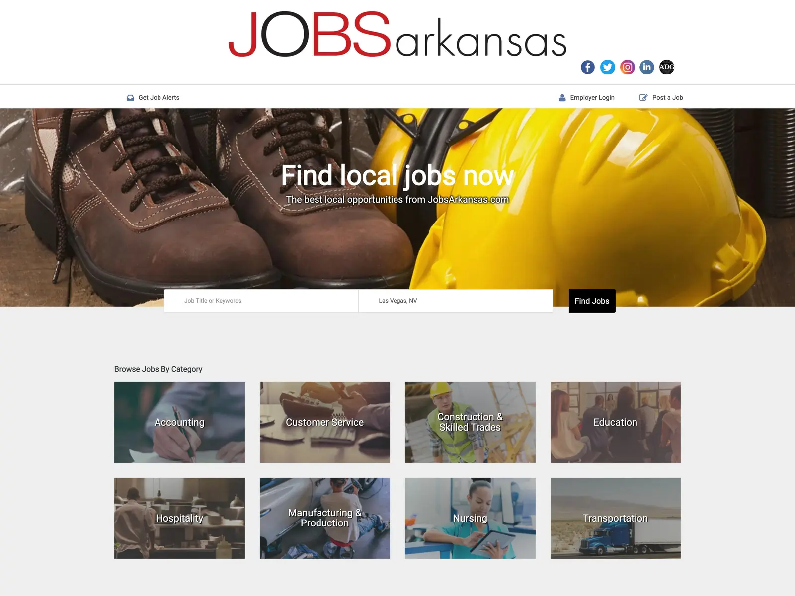 Screenshot of JobsArkansas.com
