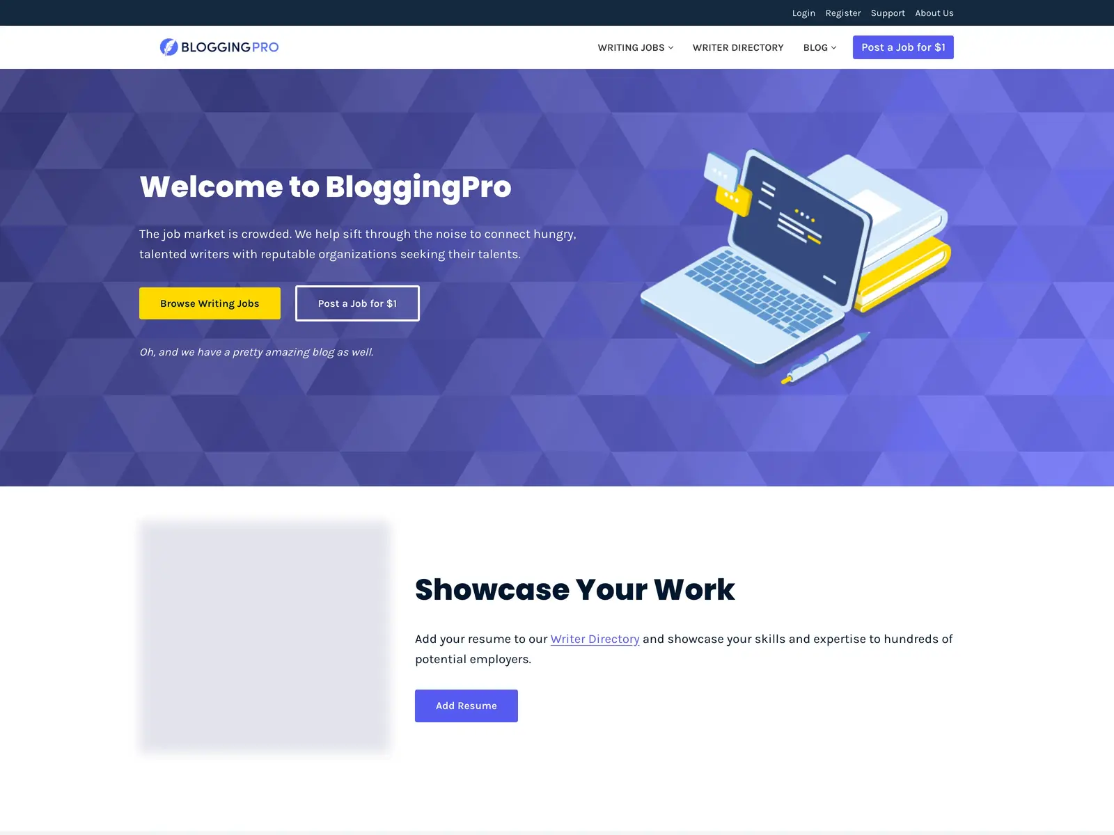 Screenshot of BloggingPro