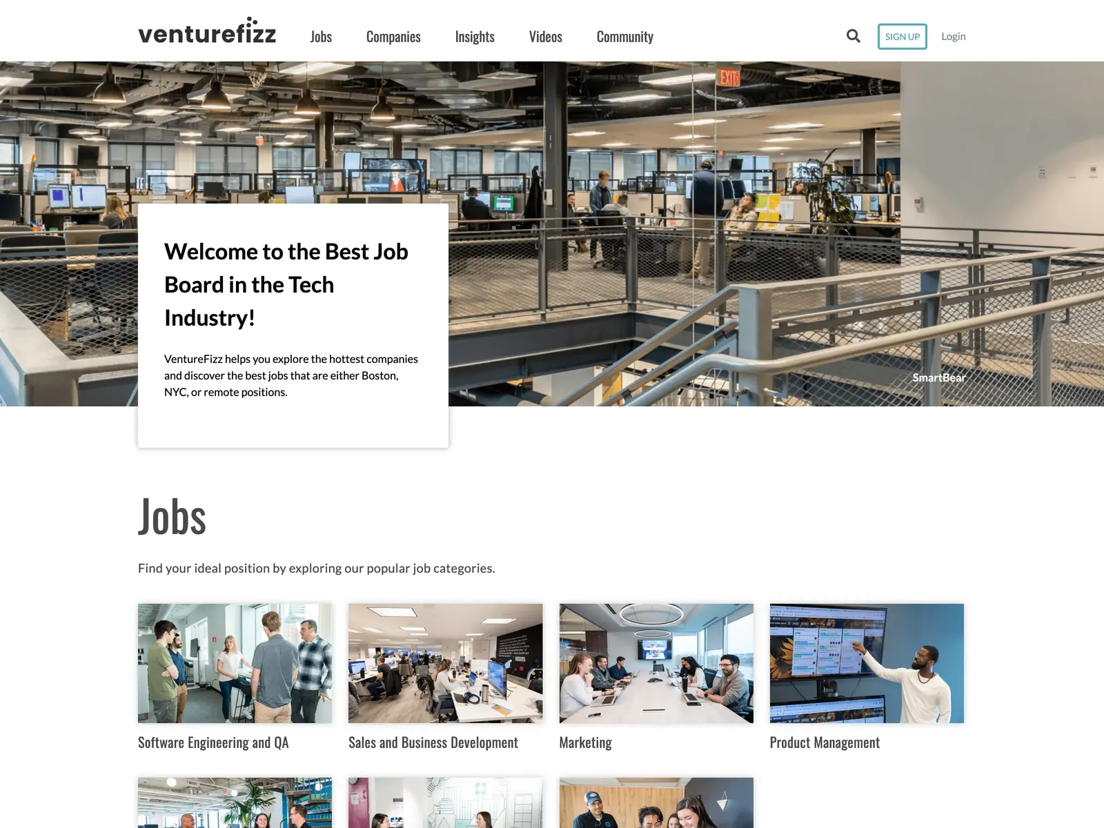 Screenshot of VentureFizz