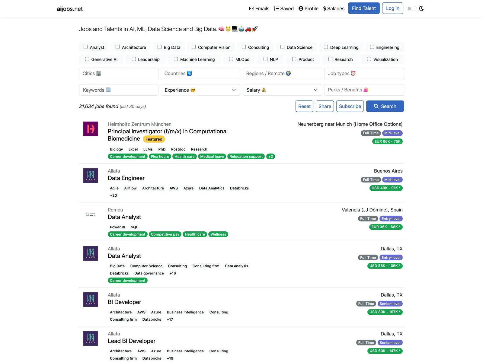 Screenshot of AI Jobs