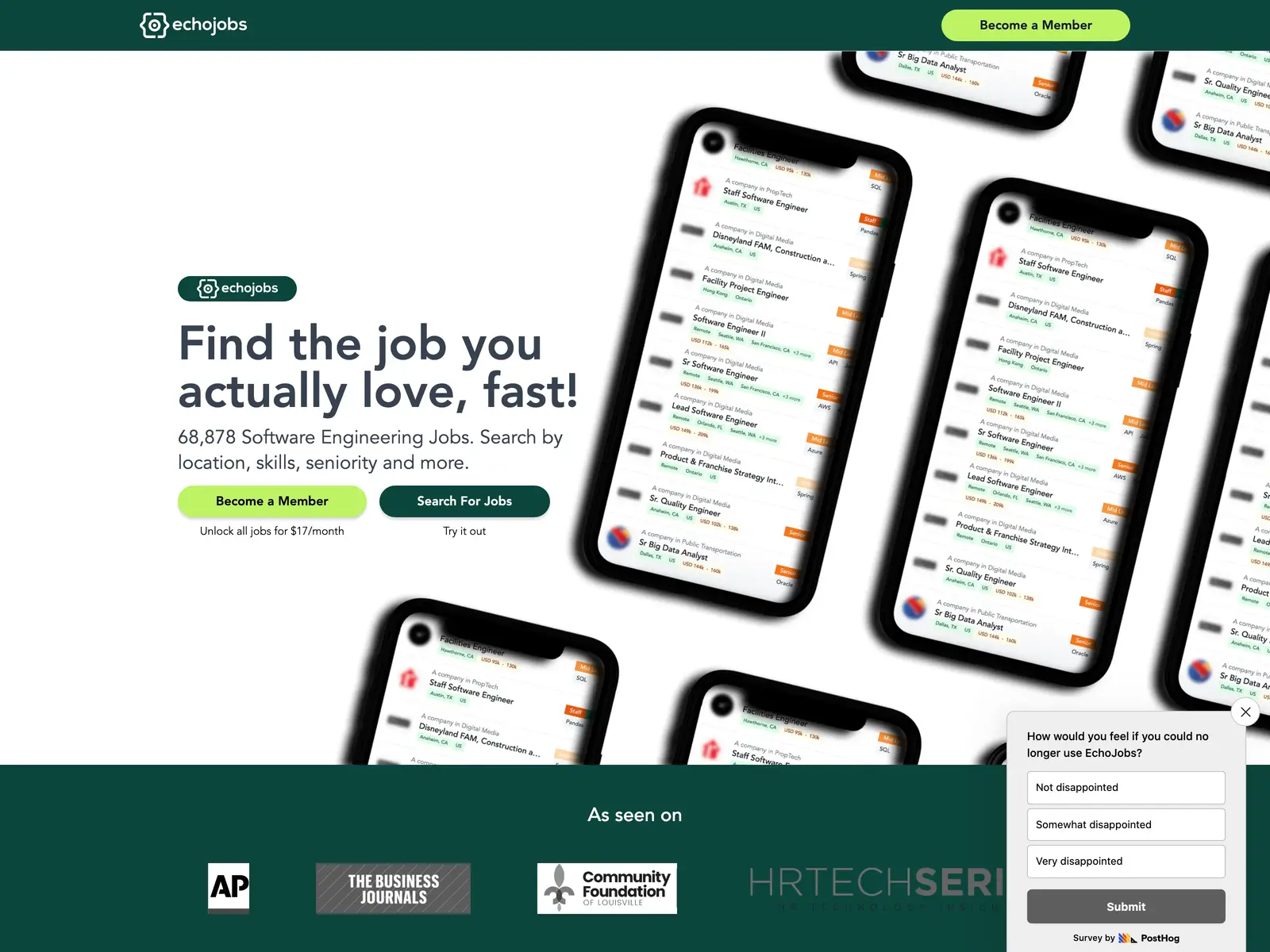 Screenshot of EchoJobs