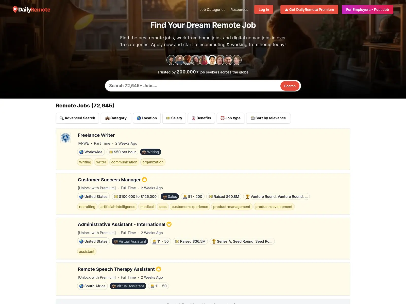 Screenshot of DailyRemote