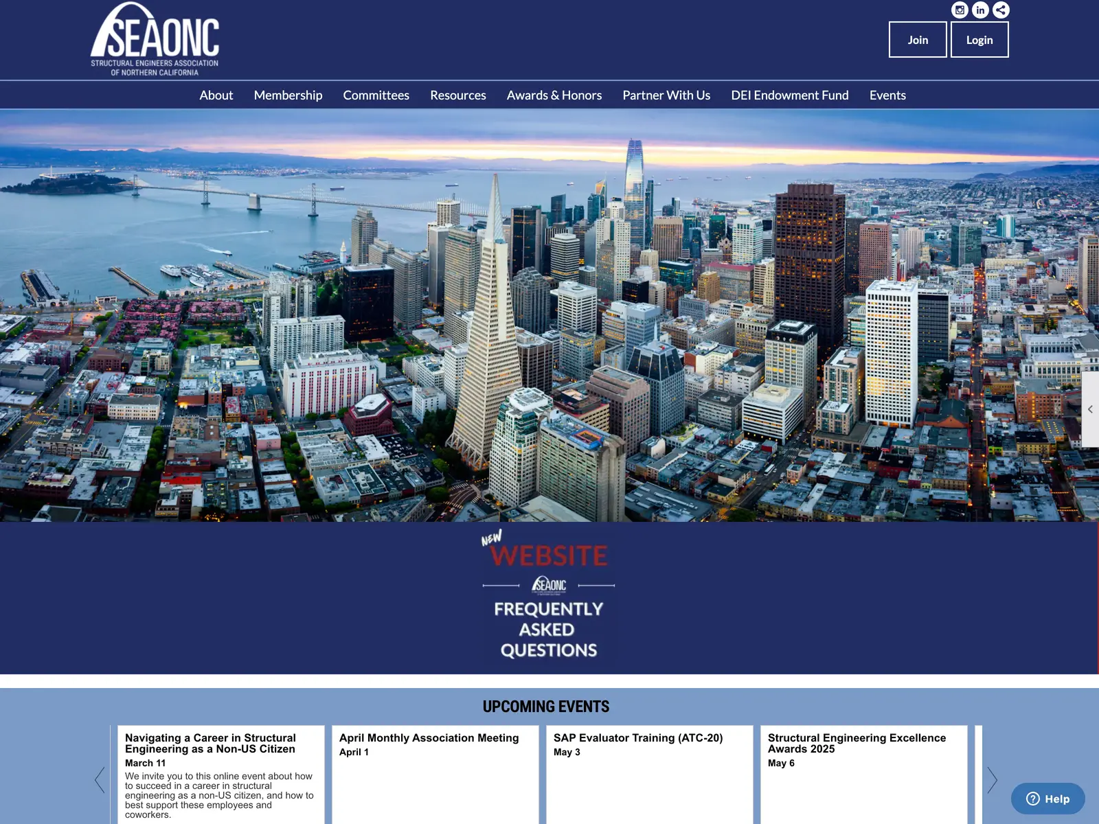 Screenshot of SEAONC Job Board
