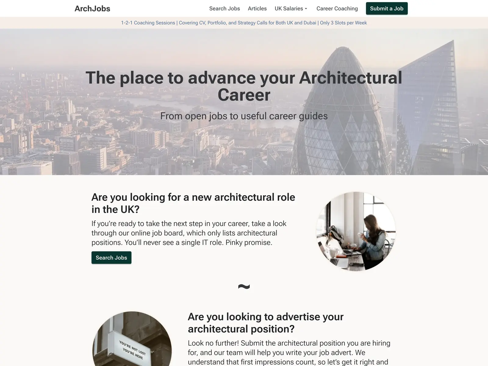 Screenshot of ArchJobs