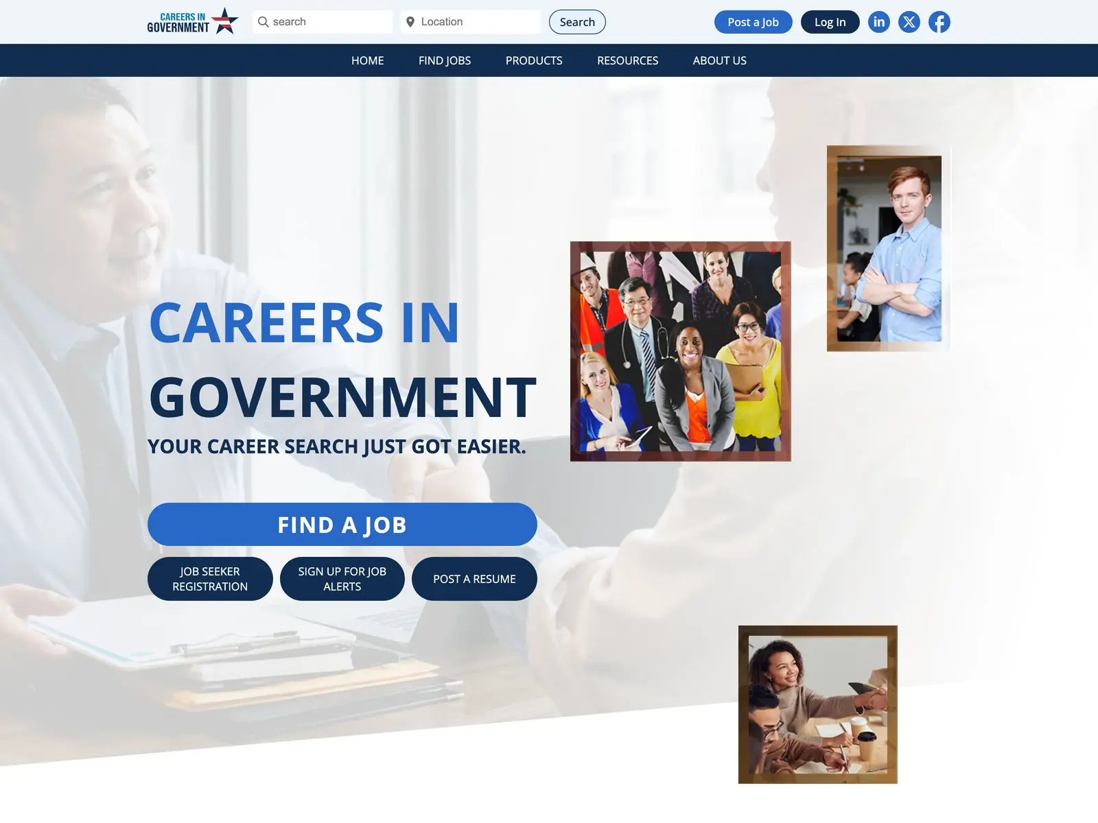 Screenshot of Careers In Government