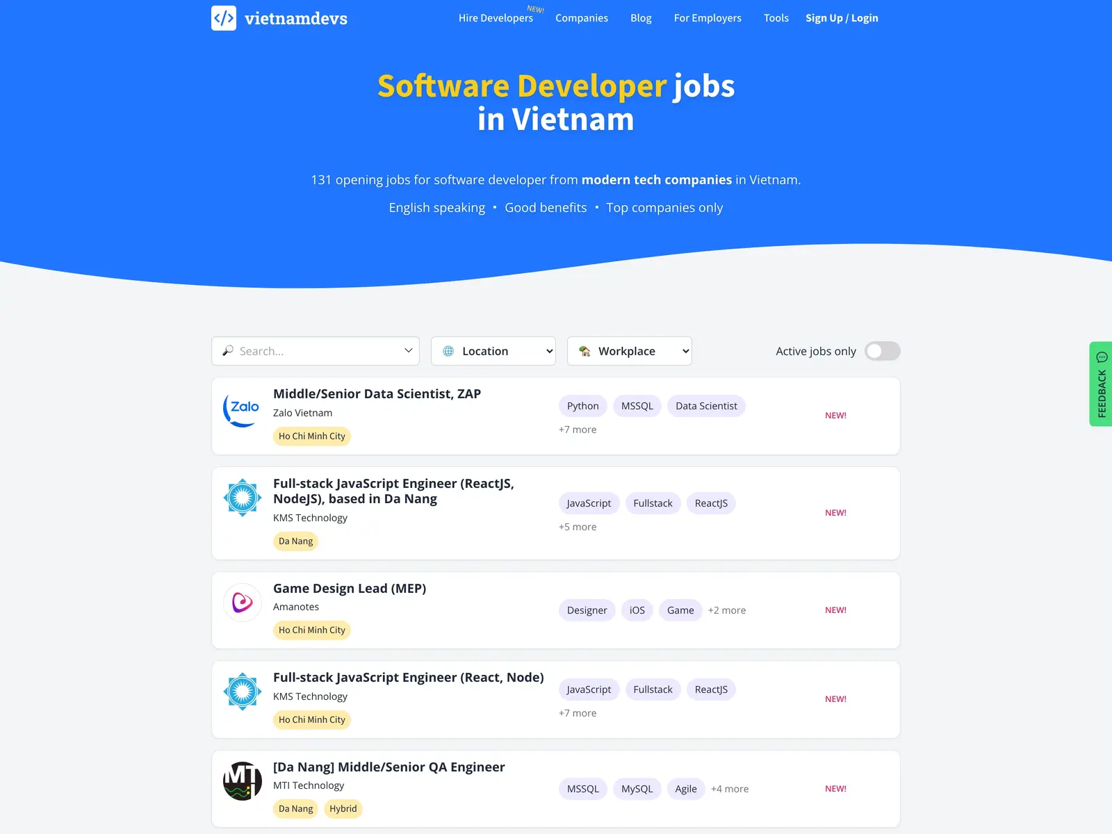 Screenshot of VietnamDevs