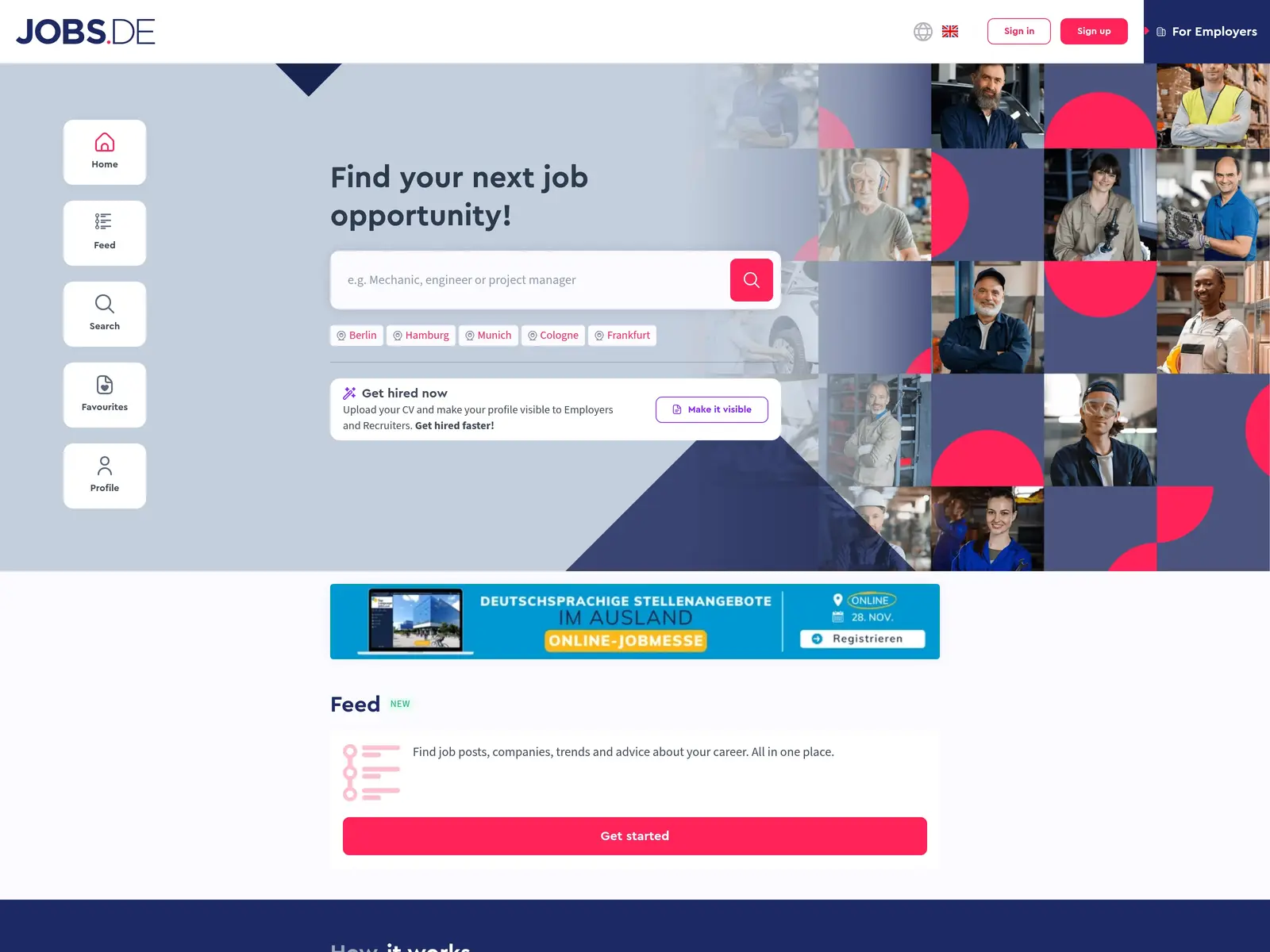 Screenshot of Jobs.de