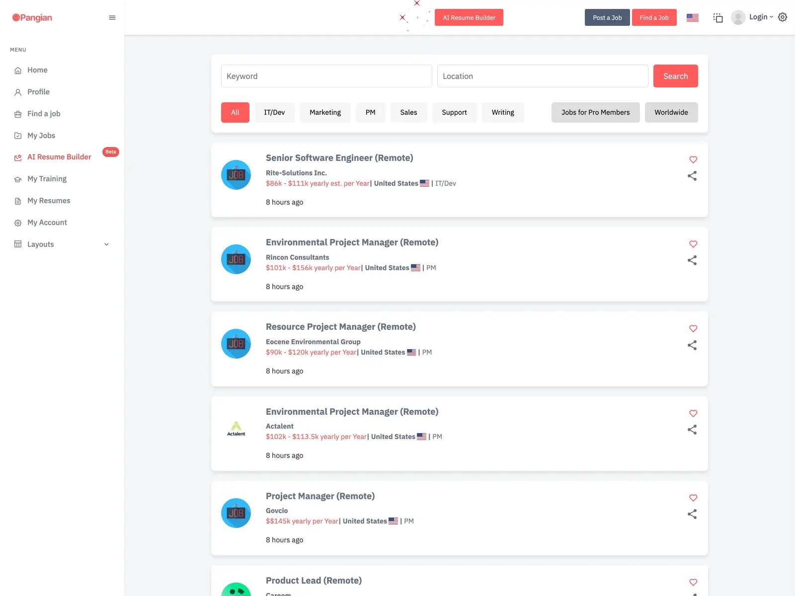 Screenshot of Pangian