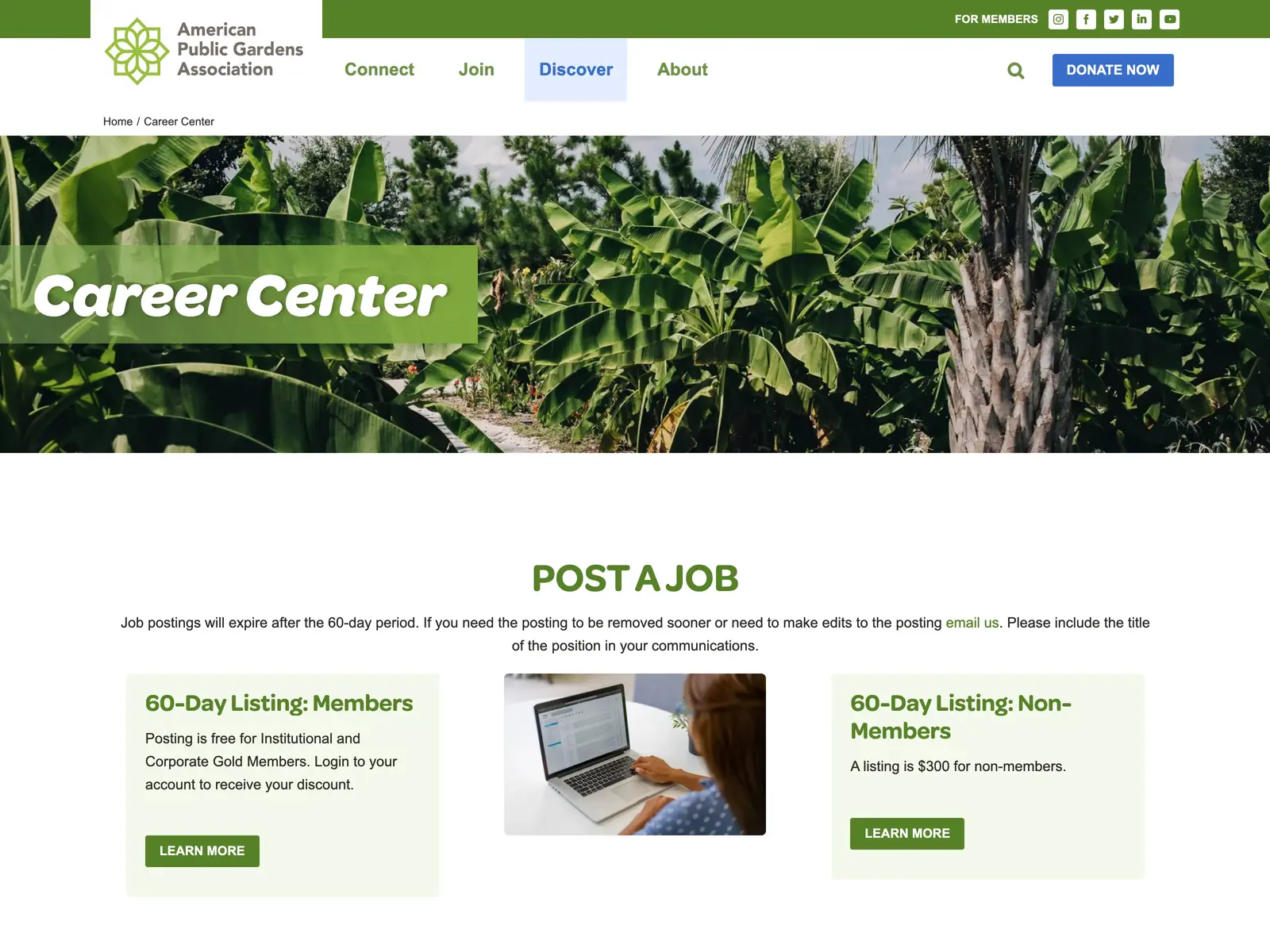 Screenshot of APGA Career Center