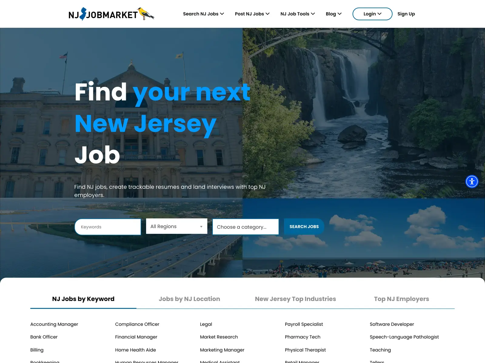 Screenshot of NJJobMarket