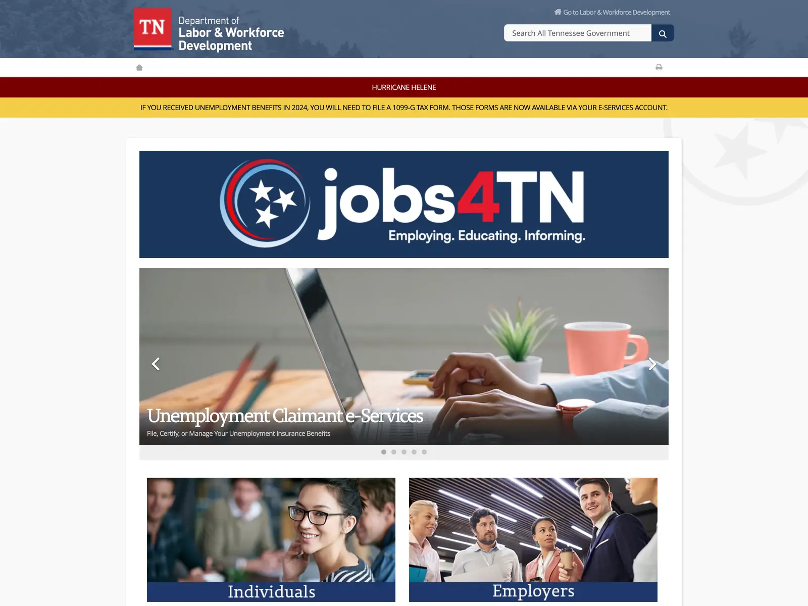 Screenshot of Jobs4TN