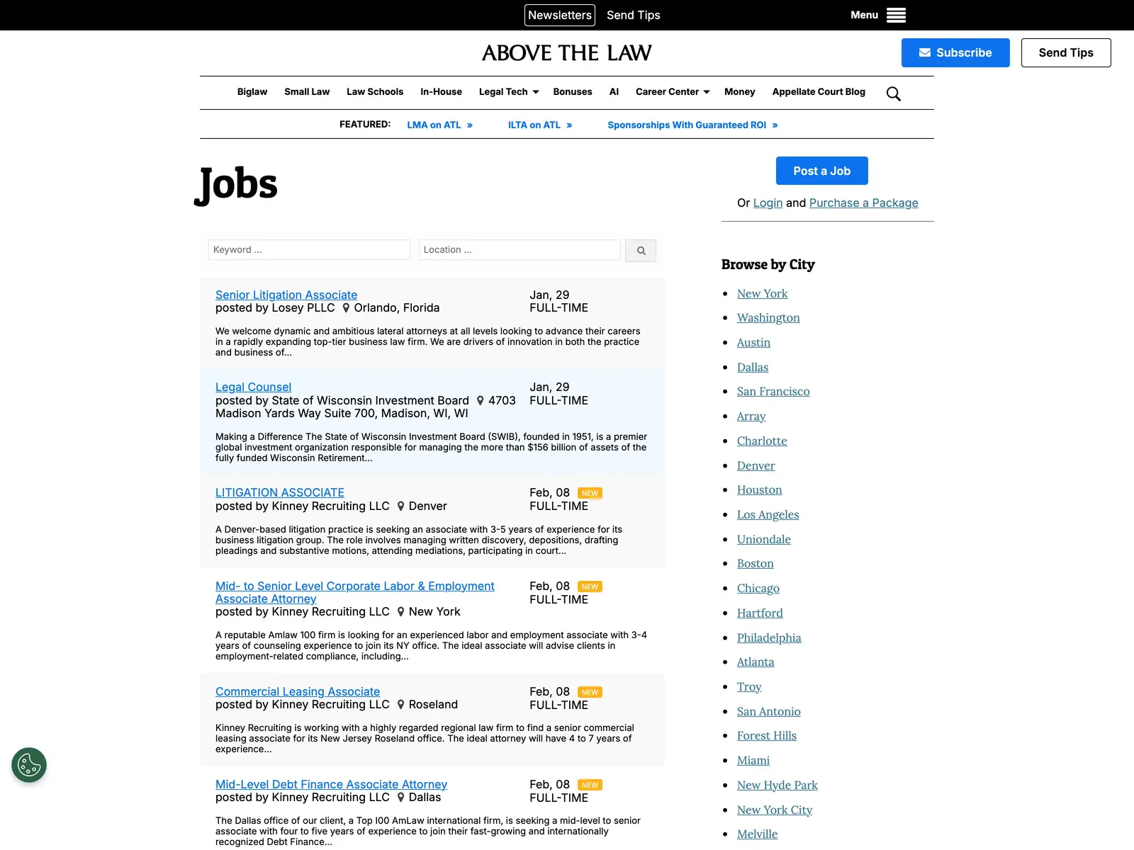 Screenshot of The ATL Job Board