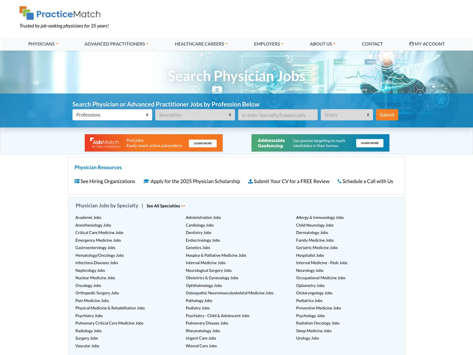 Screenshot of PracticeMatch