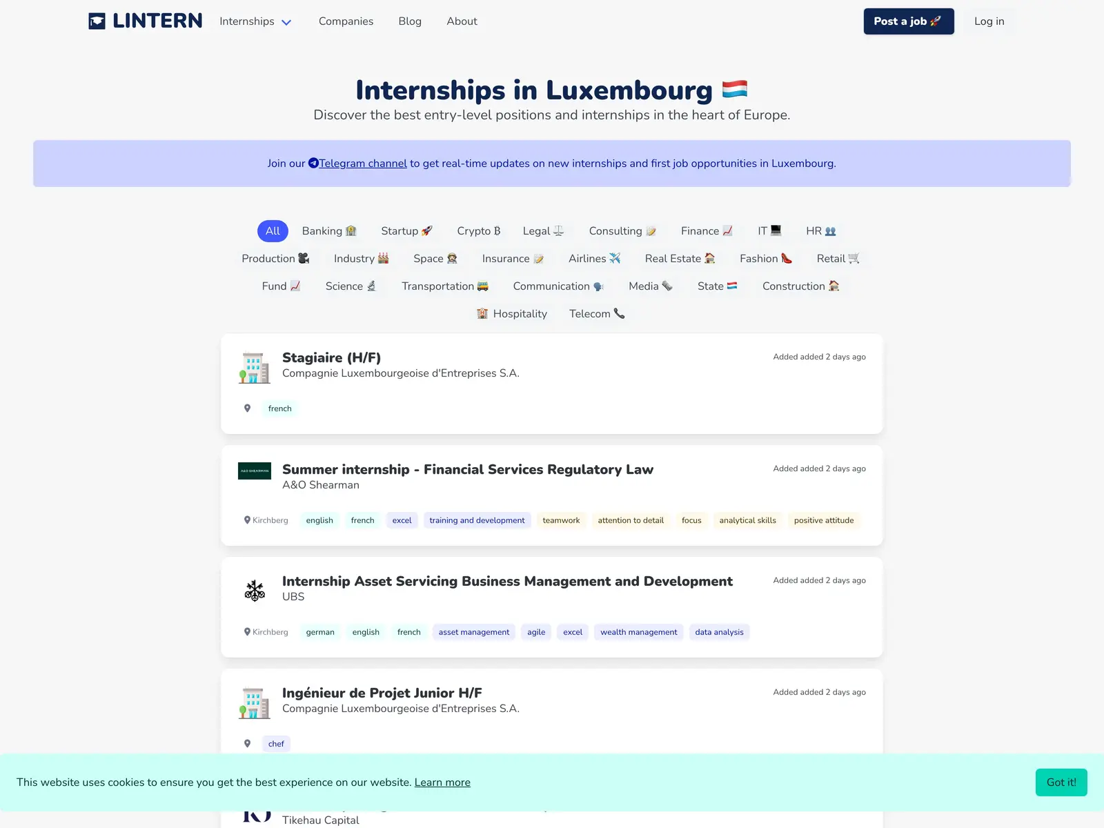 Screenshot of Lintern