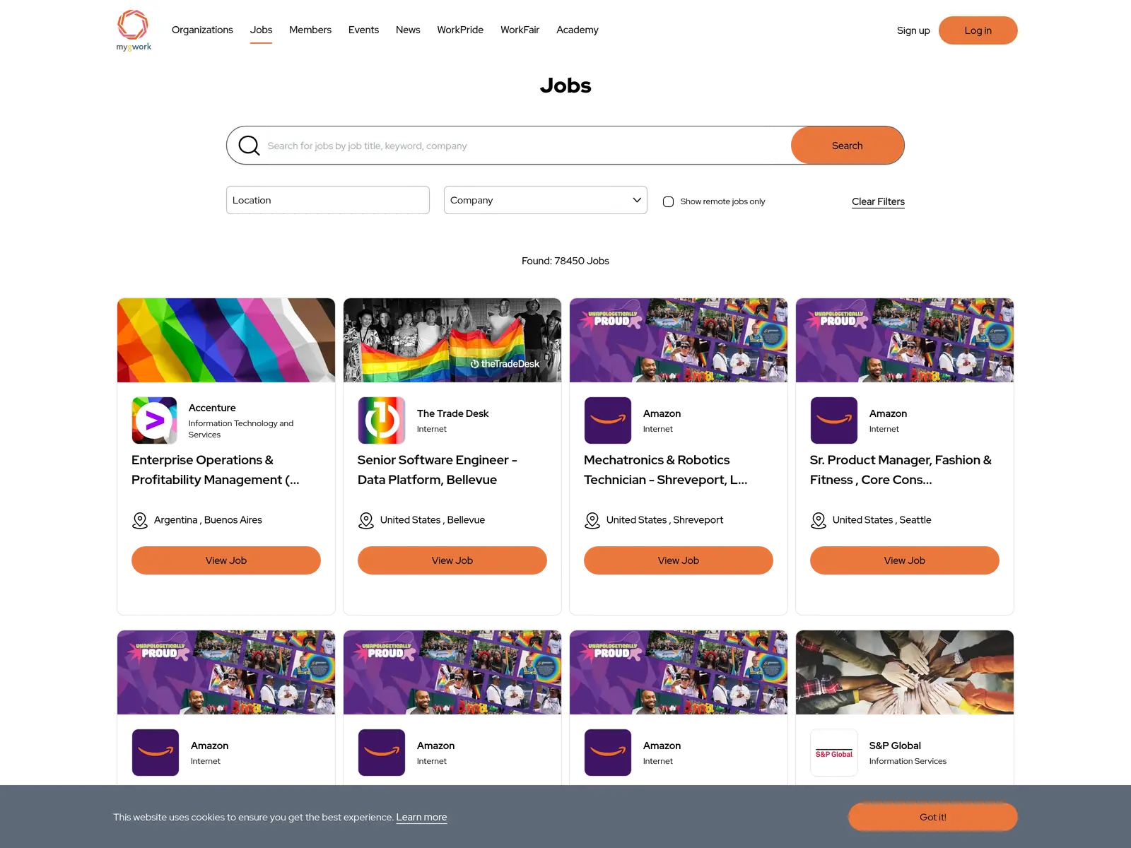 Screenshot of myGwork